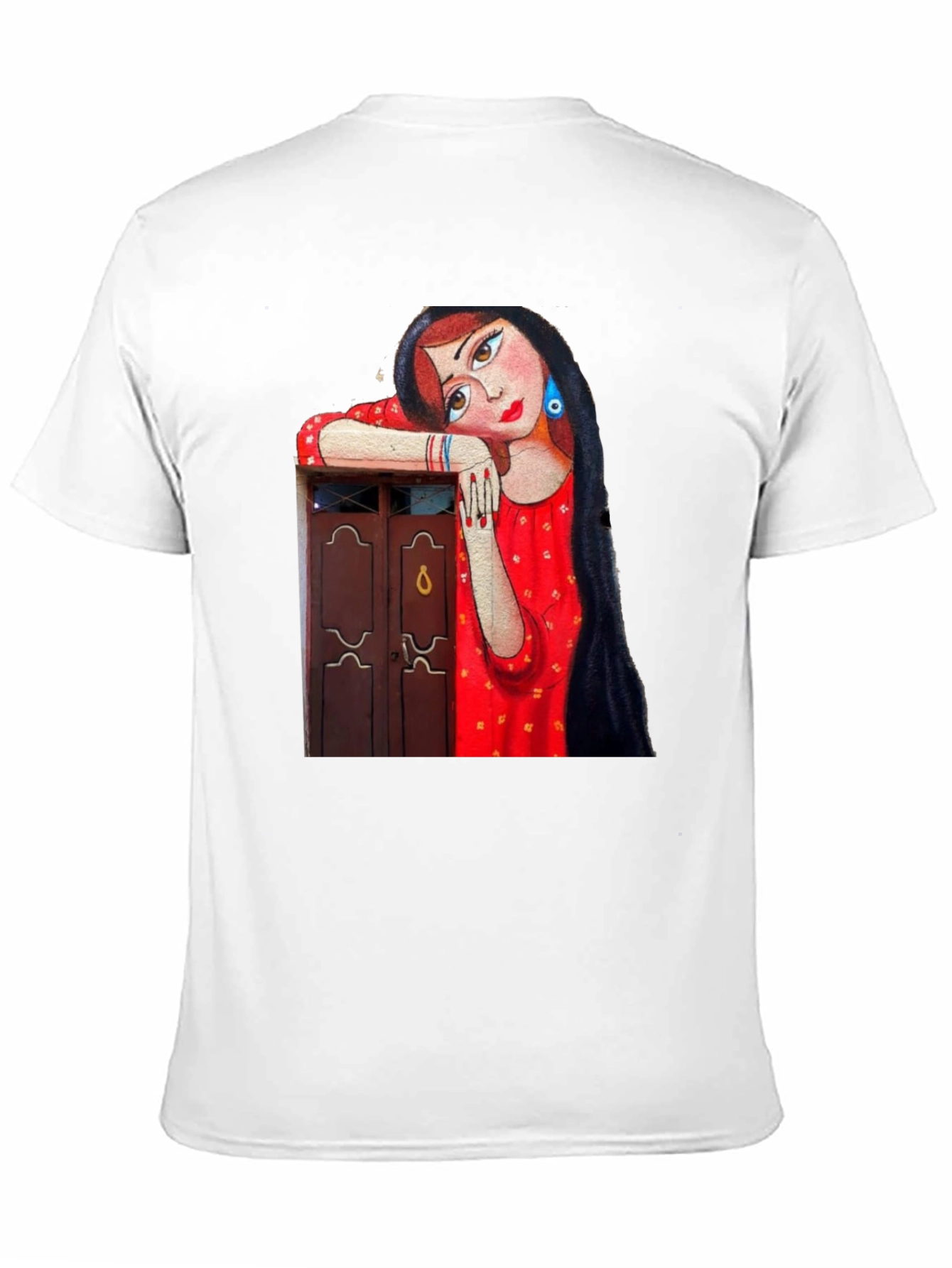 Artistic Woman Graphic Black T-Shirt