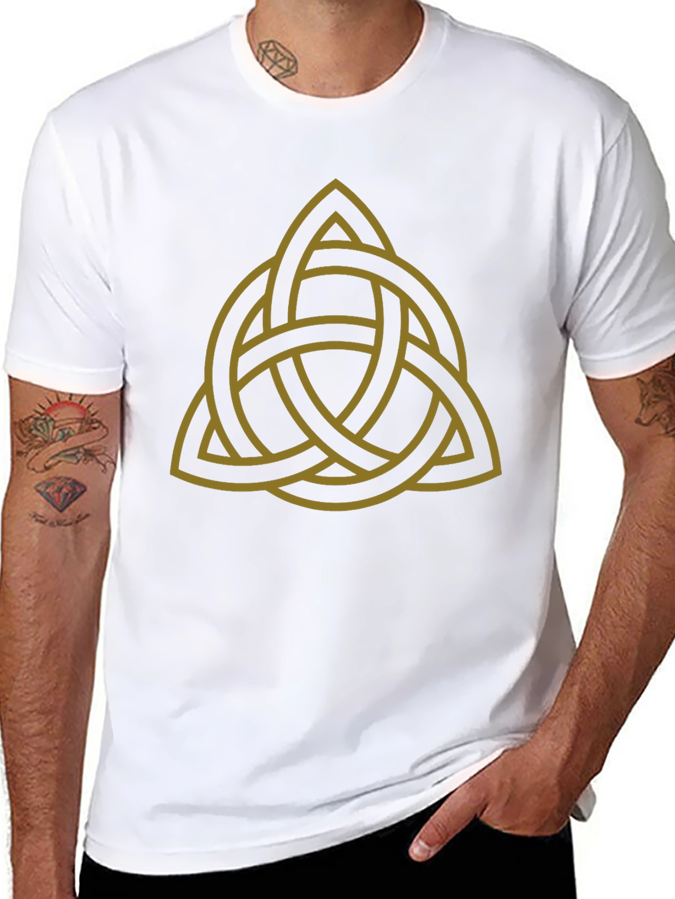 Celtic Knot Graphic Tee - Stylish Black T-Shirt