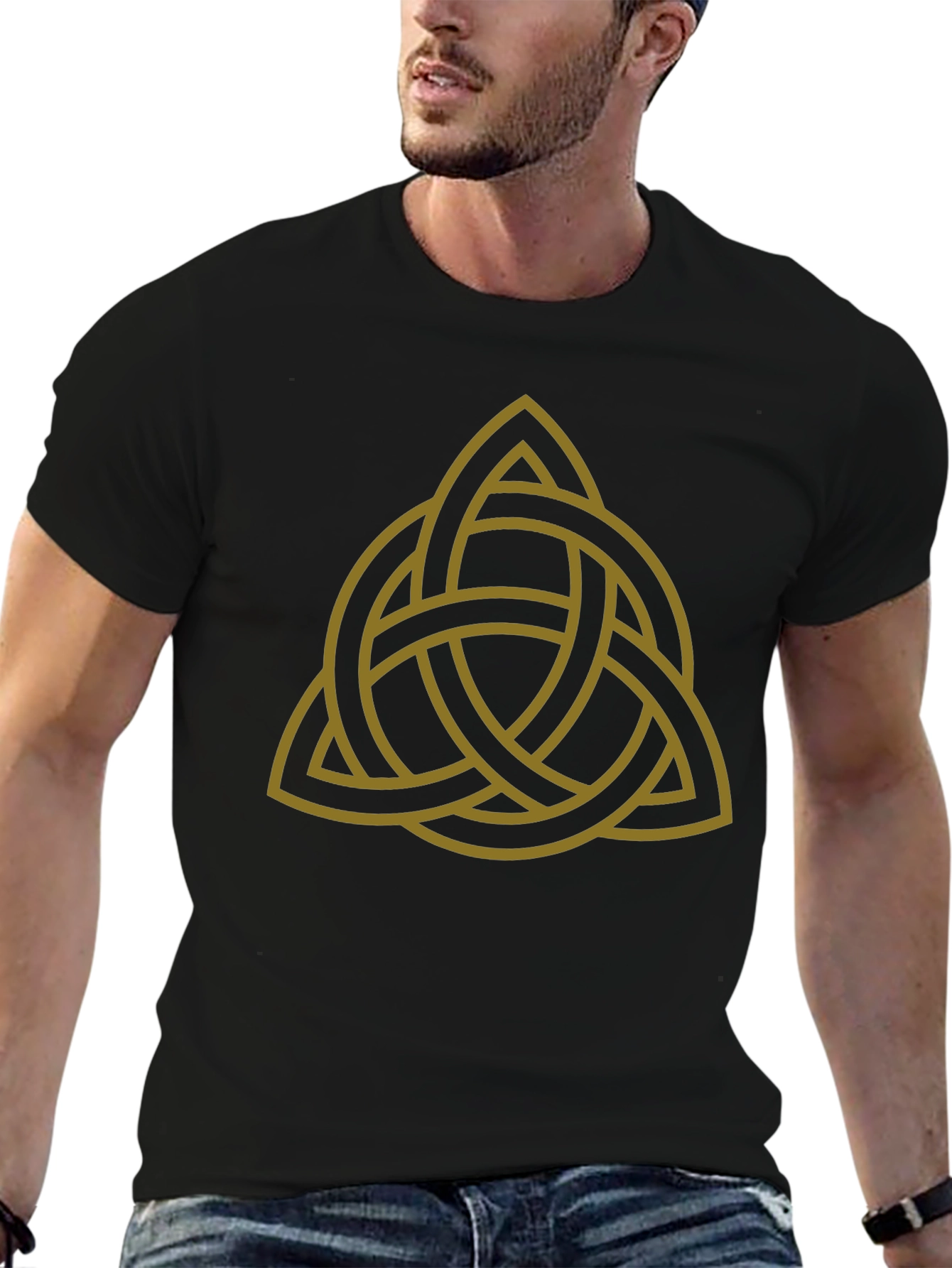 Celtic Knot Graphic Tee - Stylish Black T-Shirt
