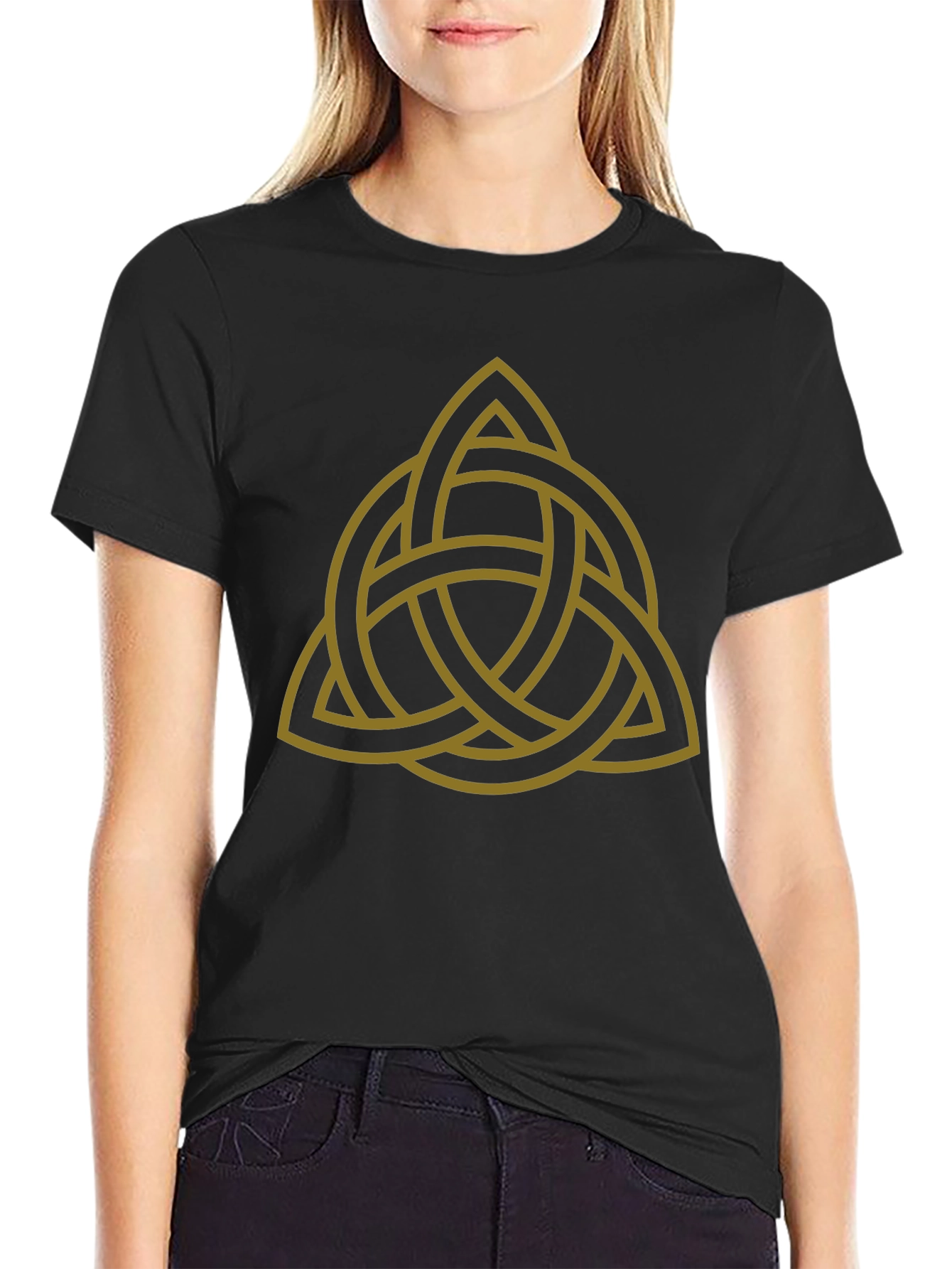 Celtic Knot Graphic Tee - Stylish Black T-Shirt
