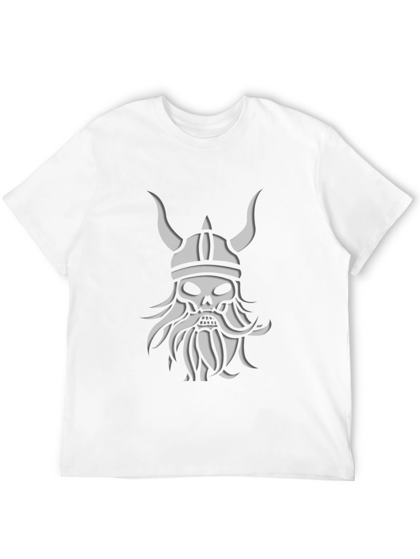Black Viking Skull Graphic Tee