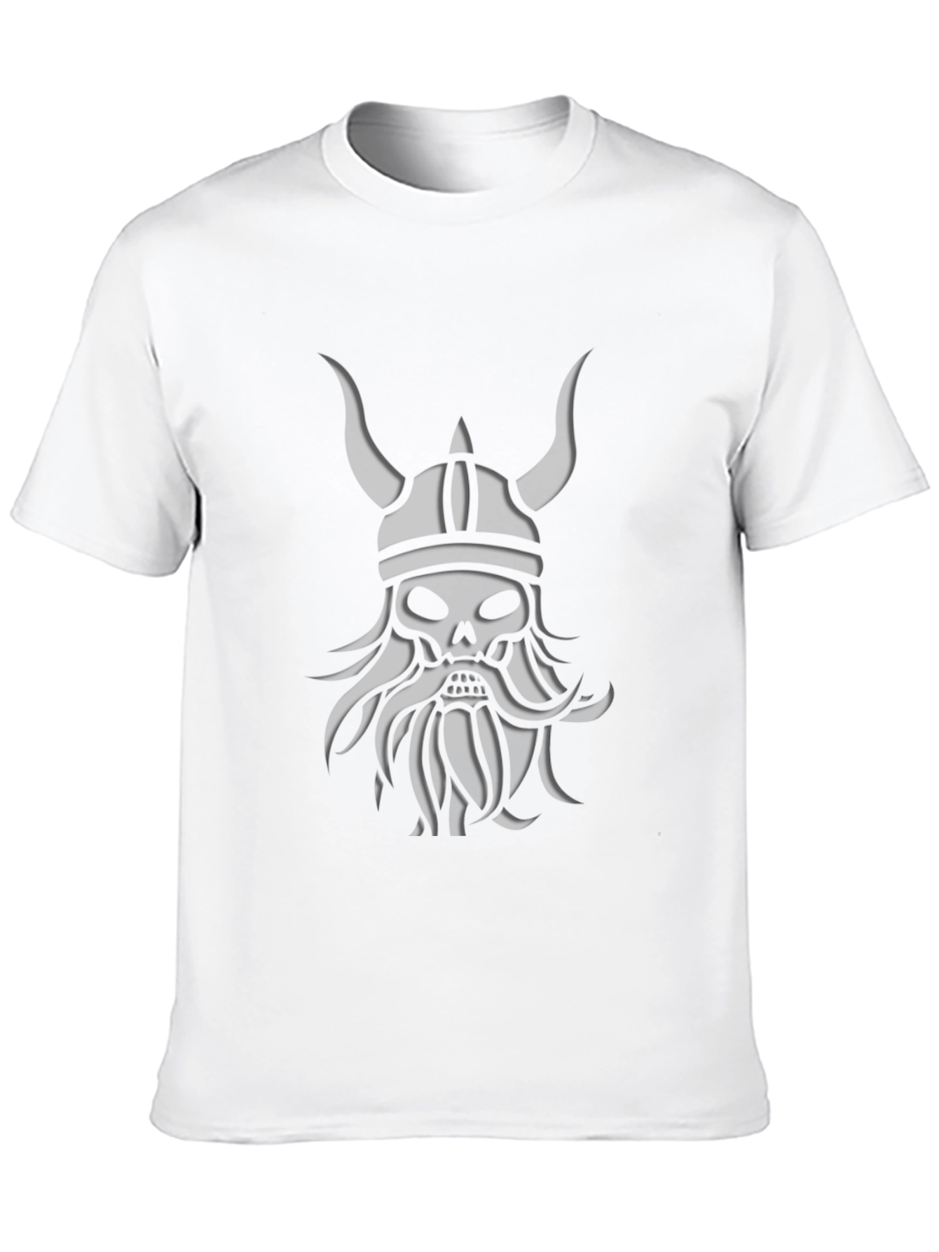 Black Viking Skull Graphic Tee