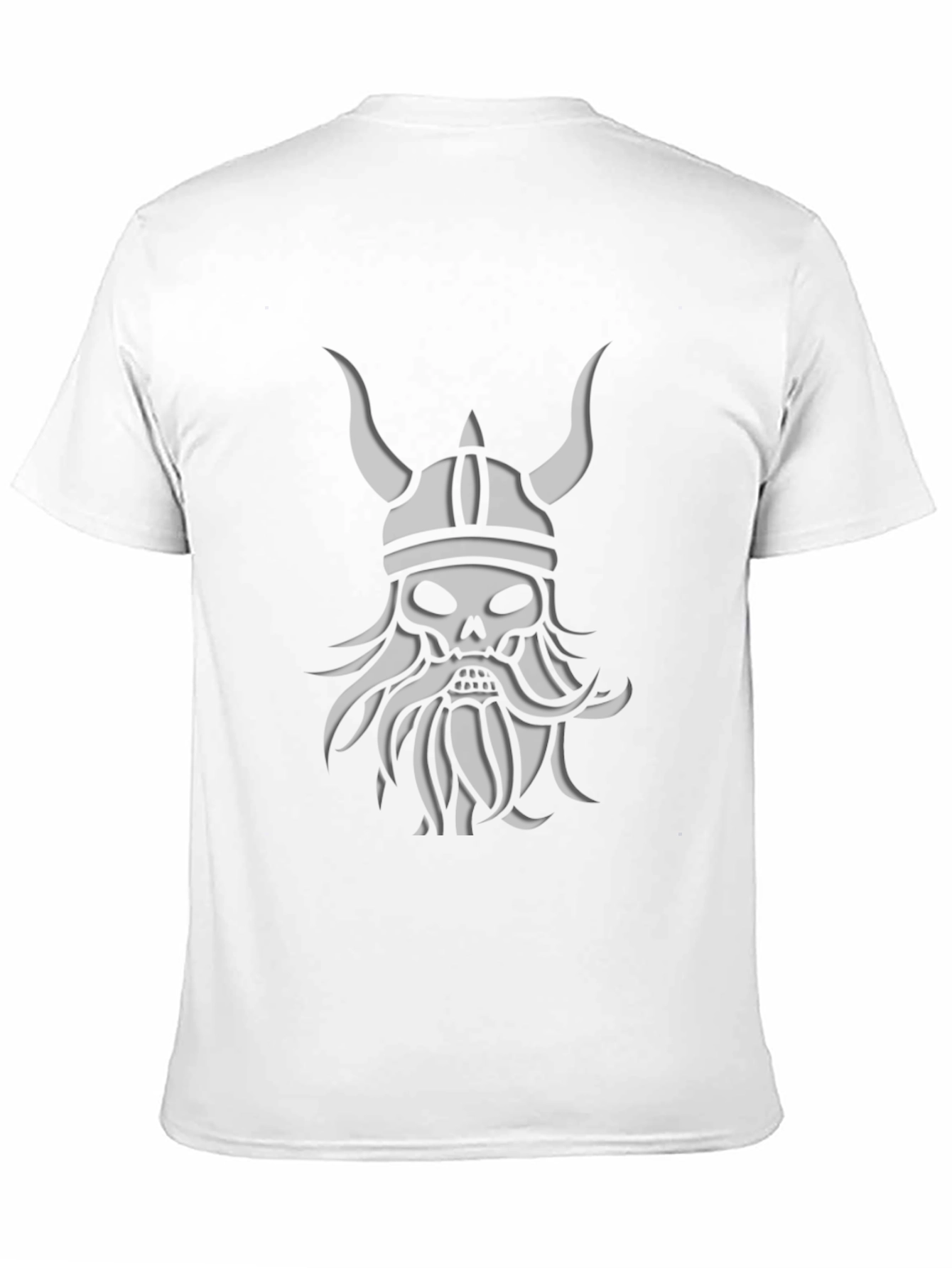 Black Viking Skull Graphic Tee