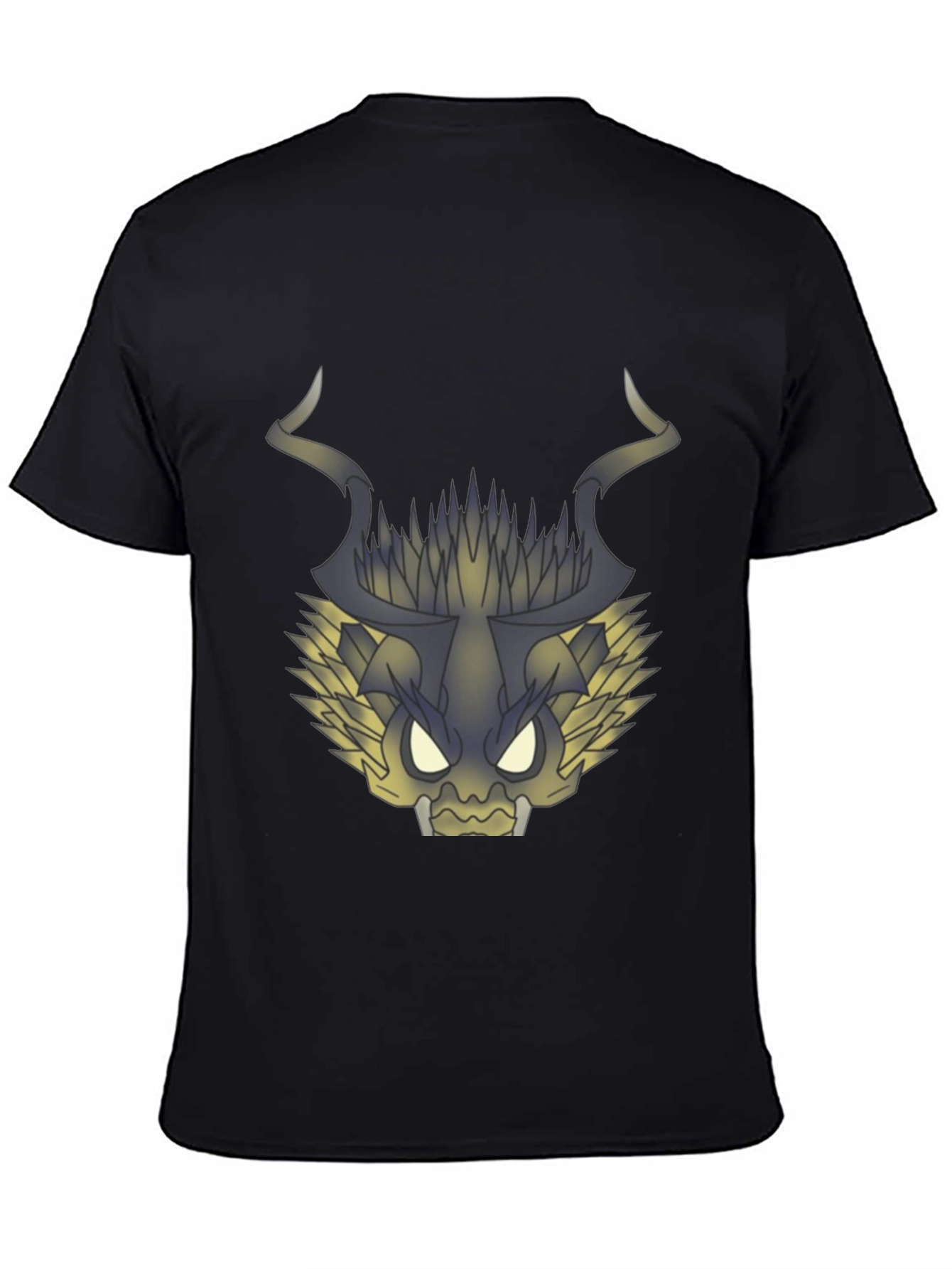 Graphic Dragon Tee - Black Cotton T-Shirt