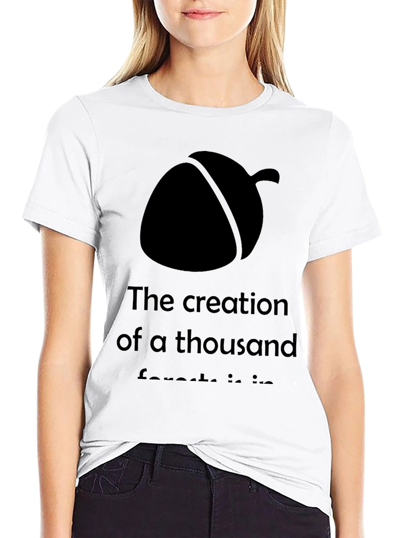 Acorn of Creation Black Graphic Tee