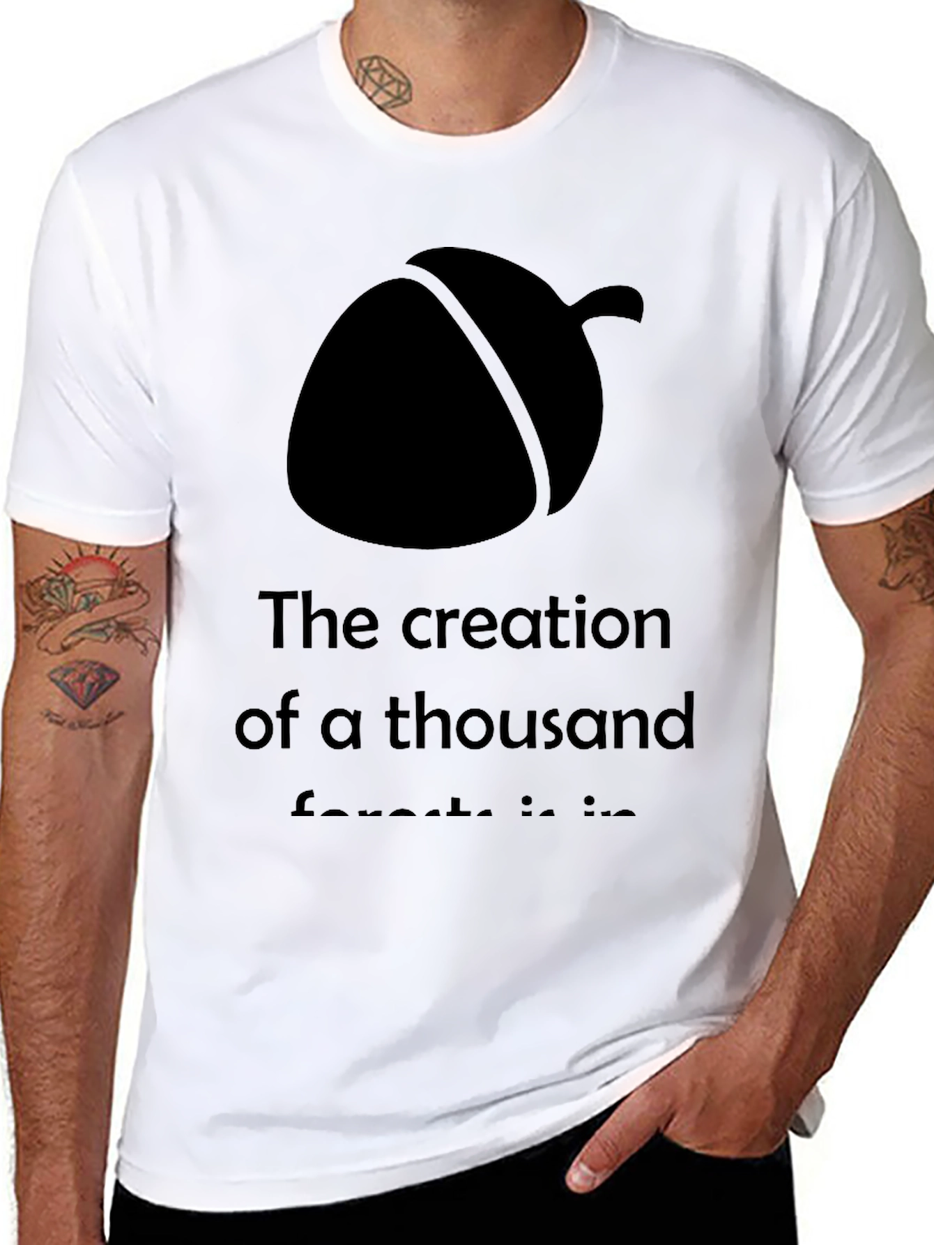 Acorn of Creation Black Graphic Tee