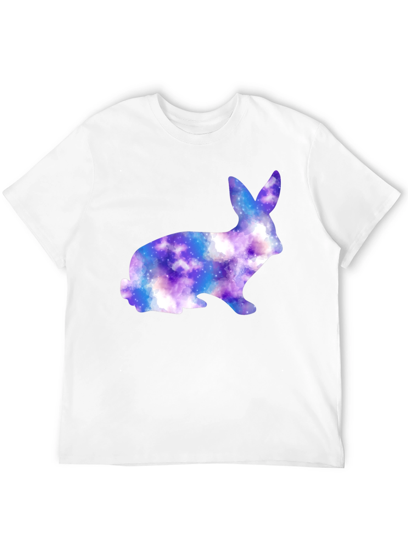 Galaxy Bunny Graphic Black T-Shirt