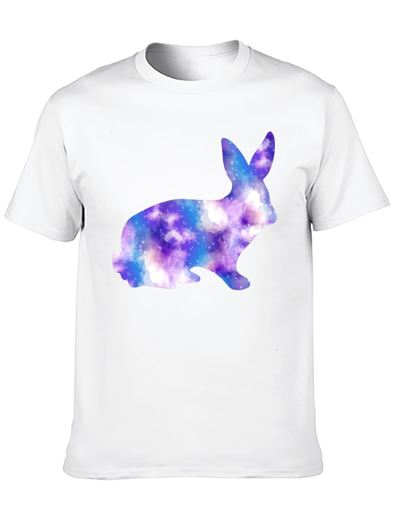Galaxy Bunny Graphic Black T-Shirt