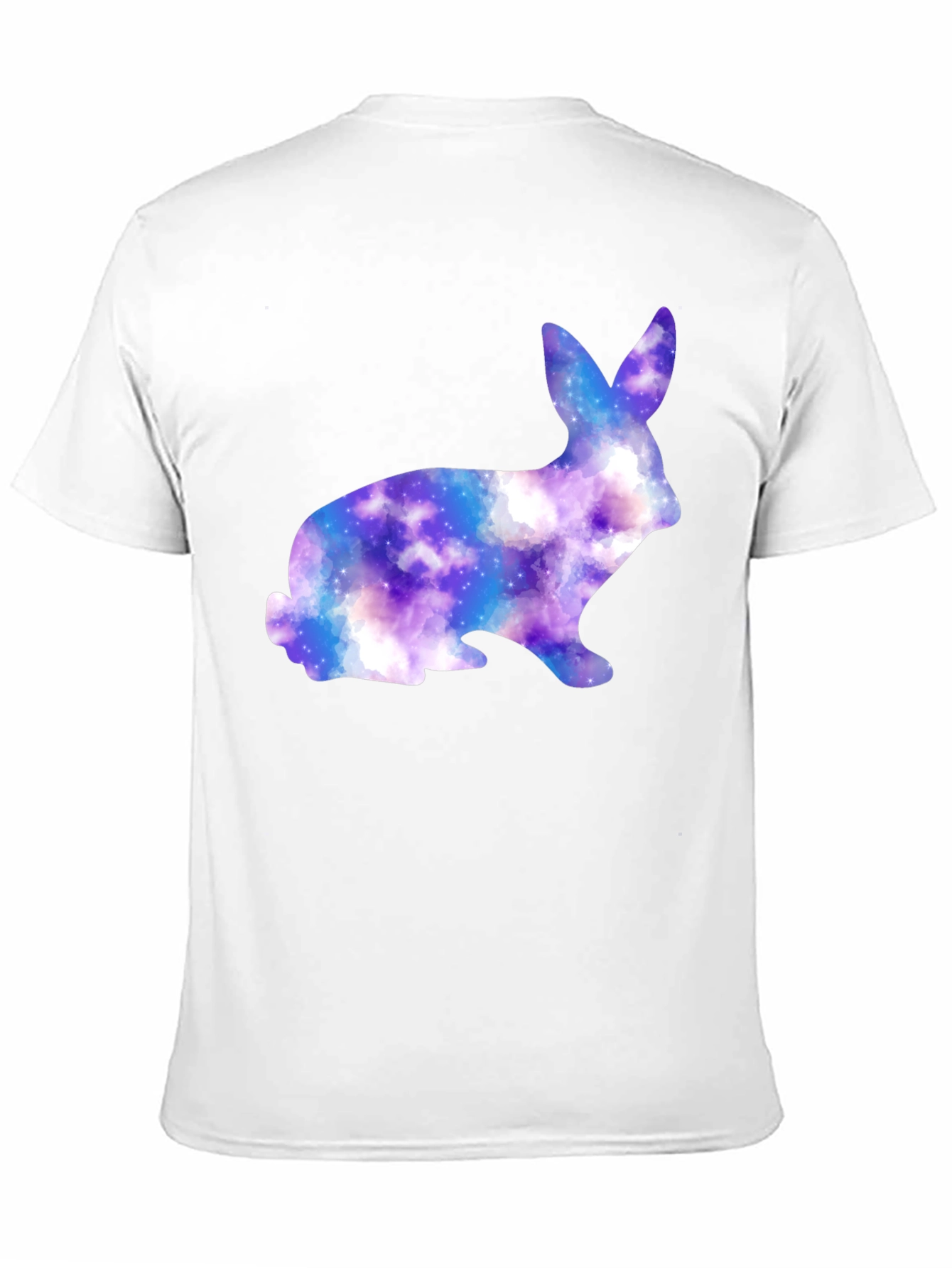 Galaxy Bunny Graphic Black T-Shirt