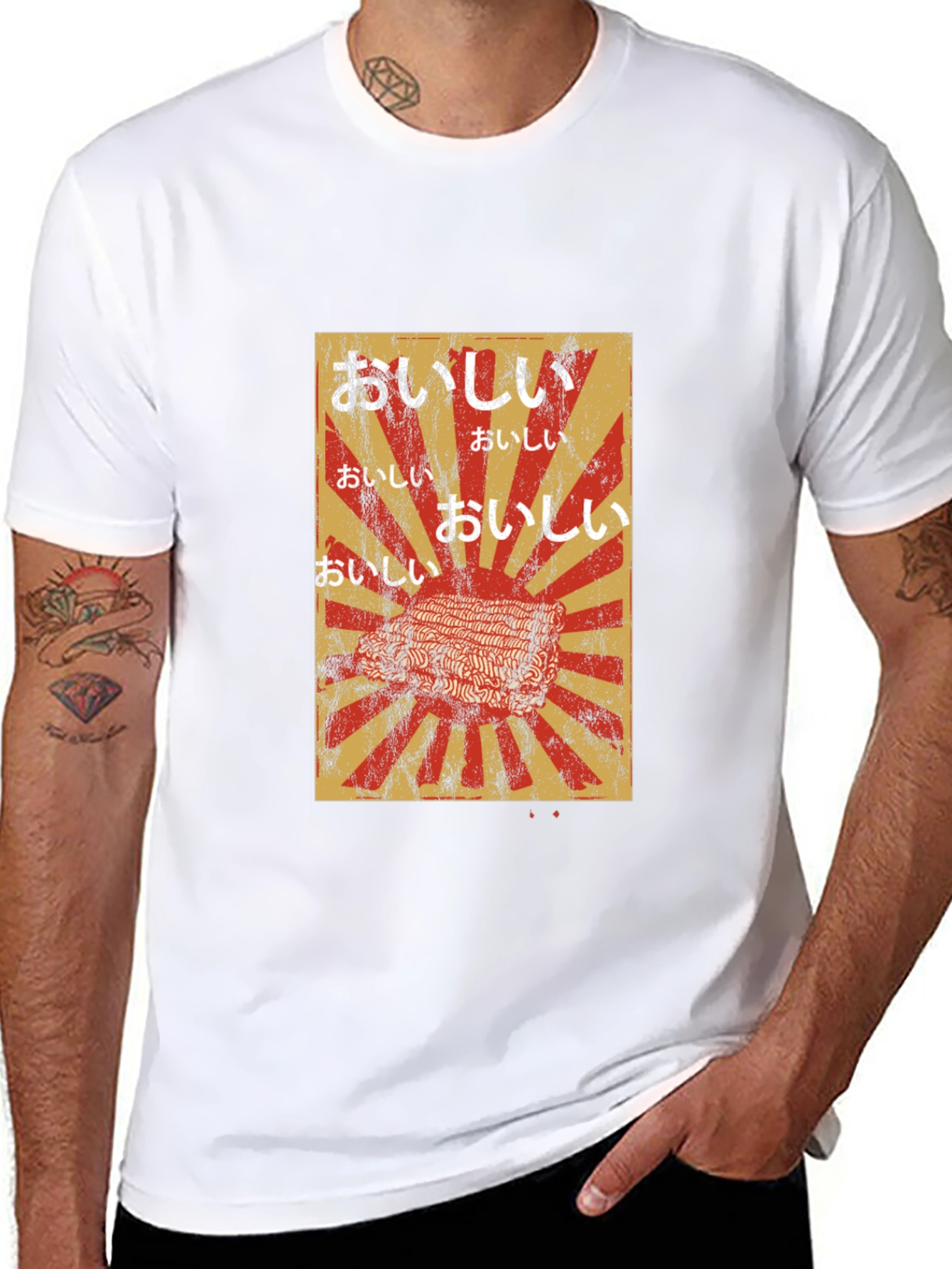 Delicious Ramen Rising Sun Graphic T-Shirt