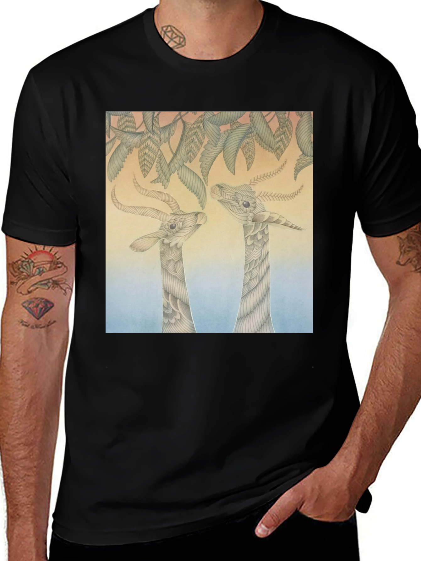 Unique Animal Art Print Tee