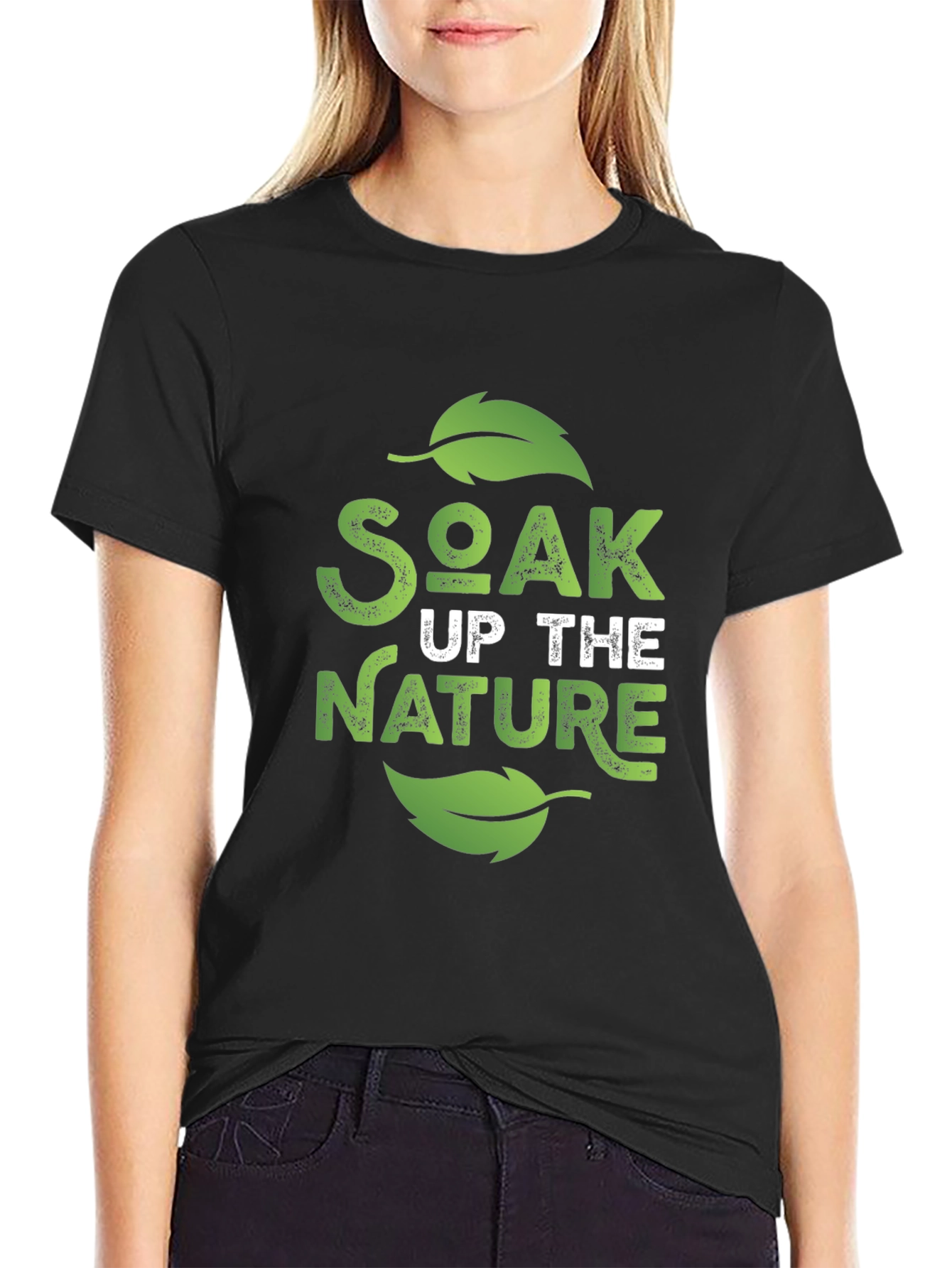 Soak Up The Nature Black Graphic Tee