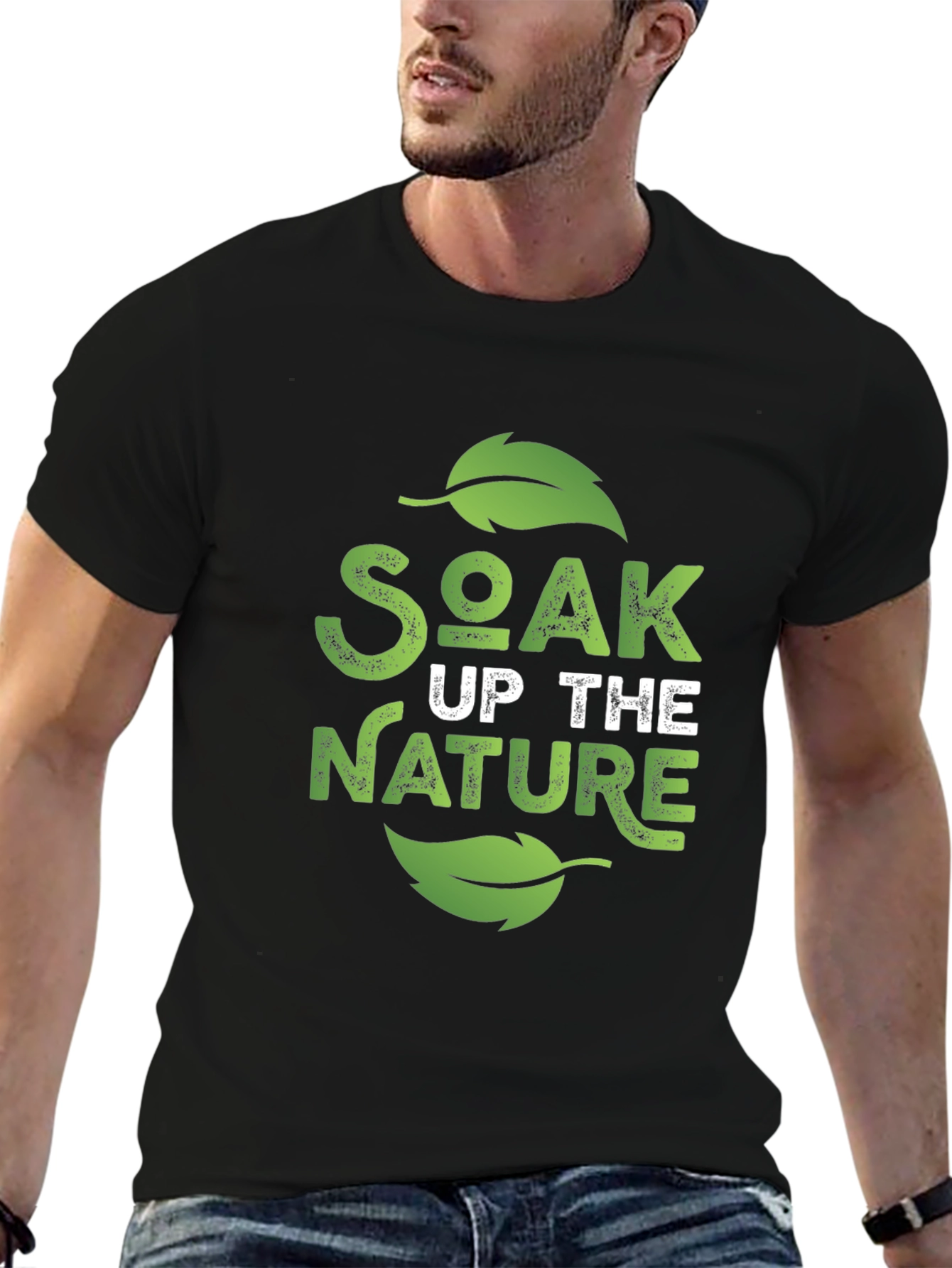 Soak Up The Nature Black Graphic Tee