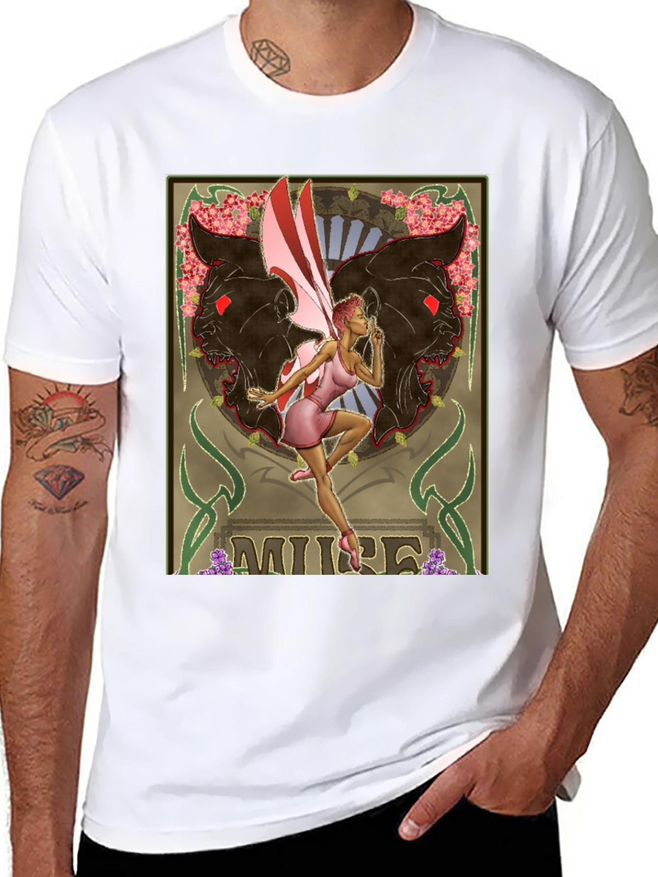 Muse Fairy Graphic Black T-Shirt