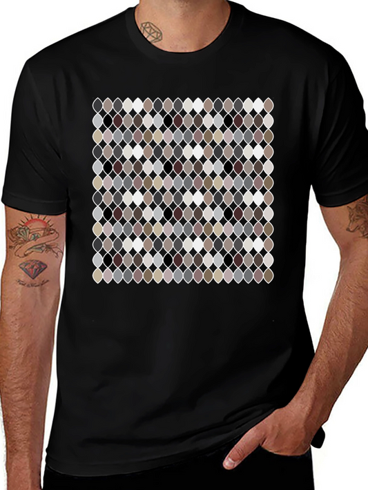 Patterned Ogee Print Black T-Shirt