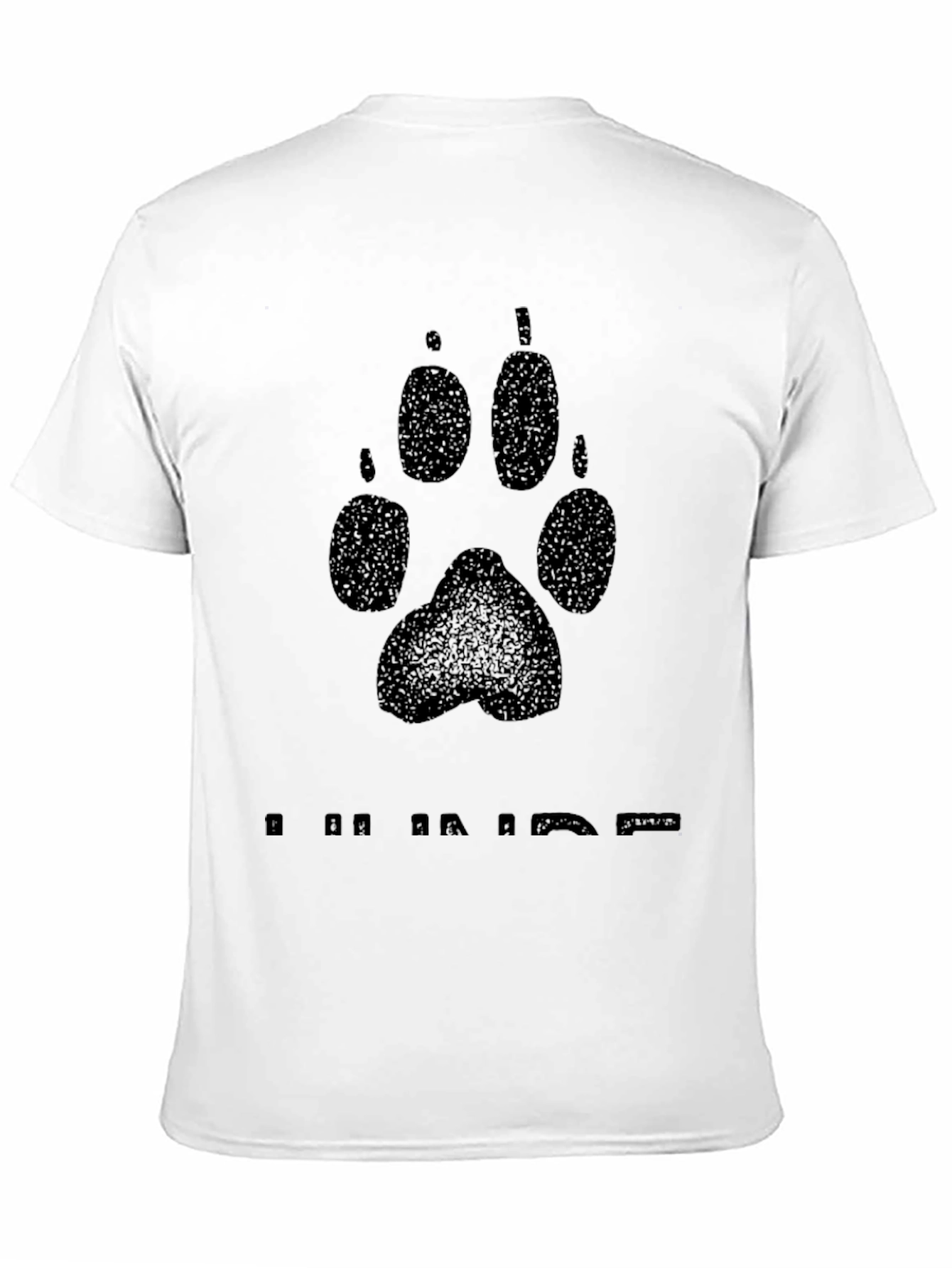 Black Wolf Paw Print Graphic Tee