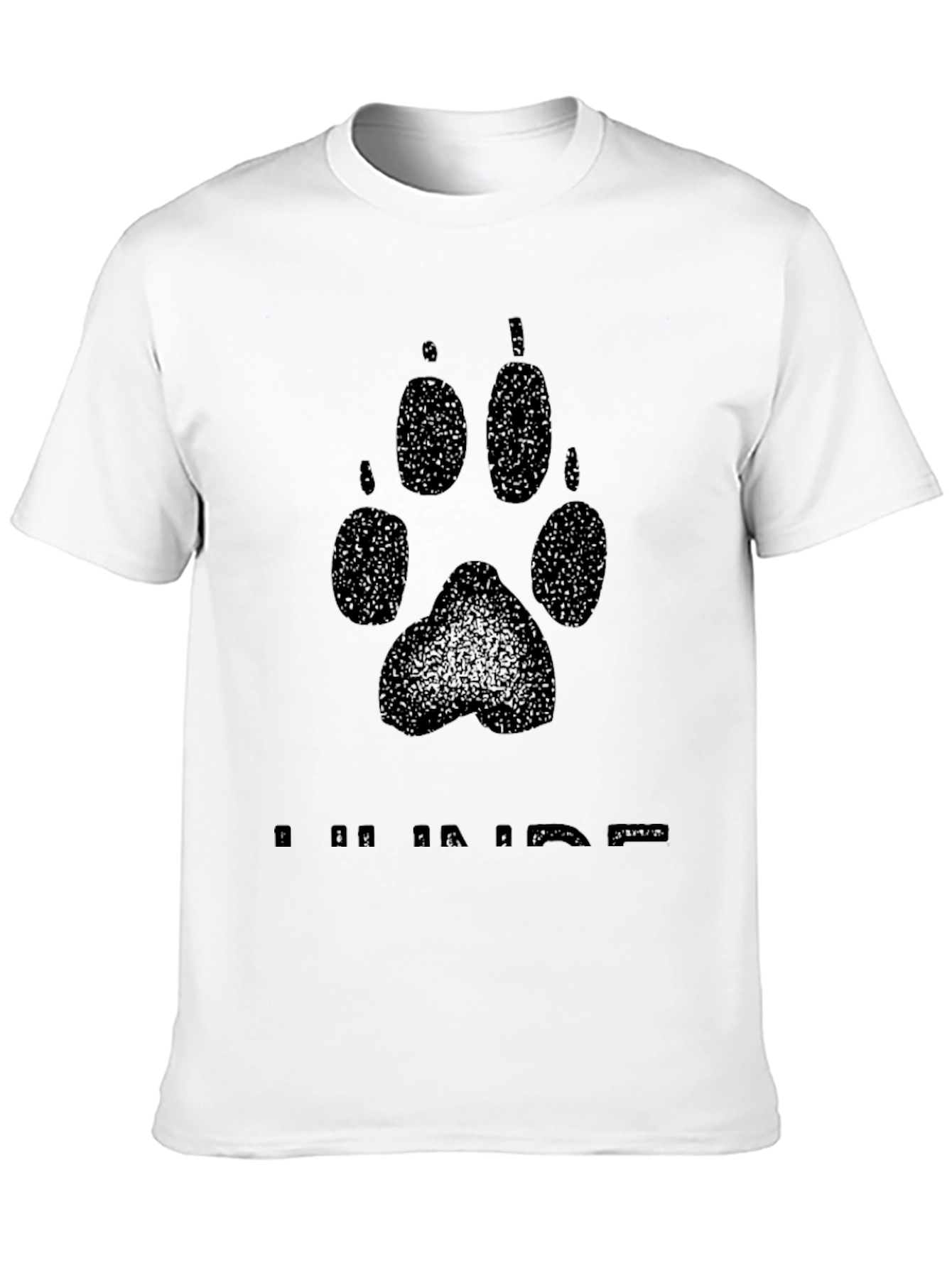 Black Wolf Paw Print Graphic Tee
