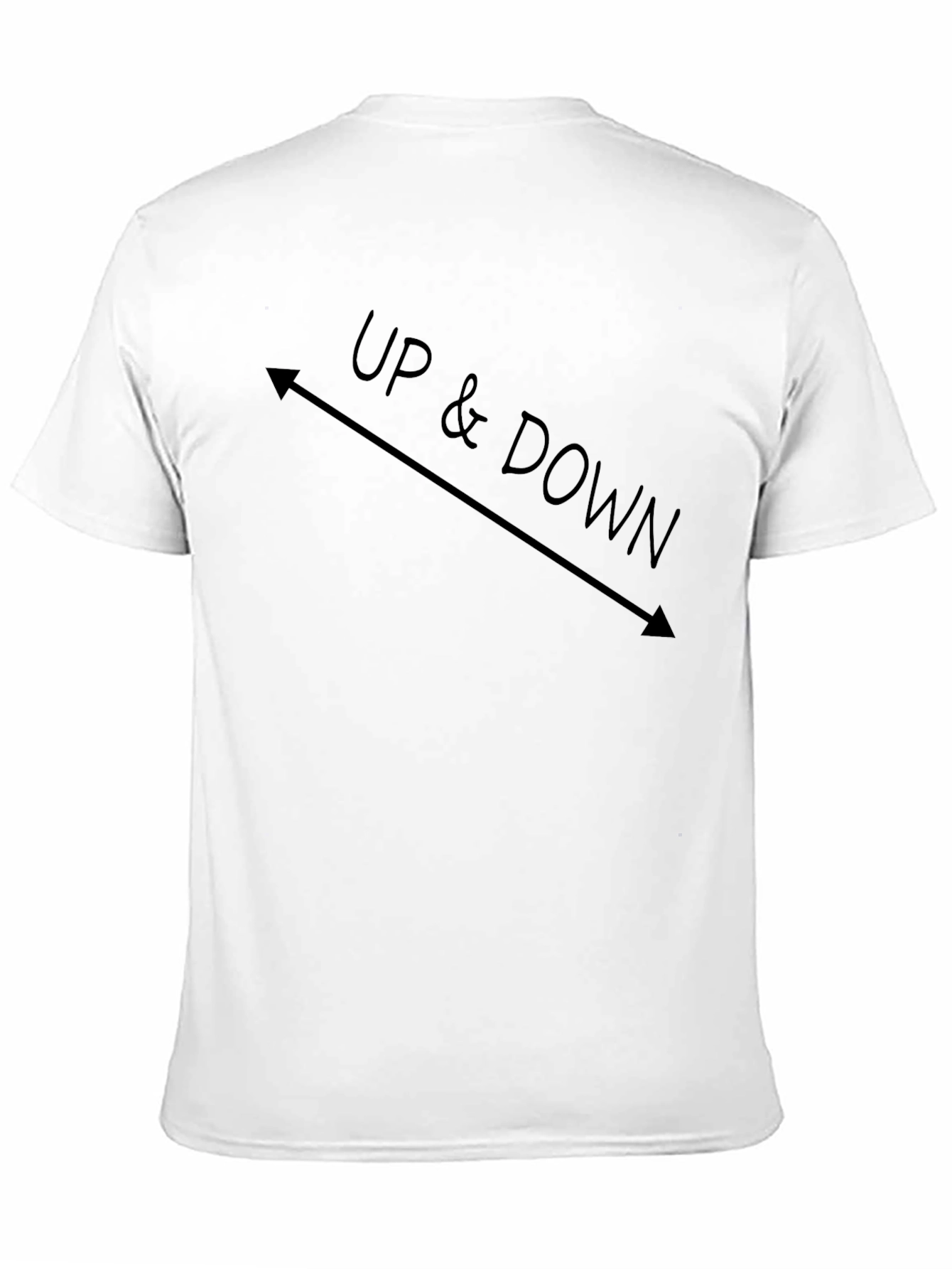 Up & Down Graphic Tee - Black Crew Neck