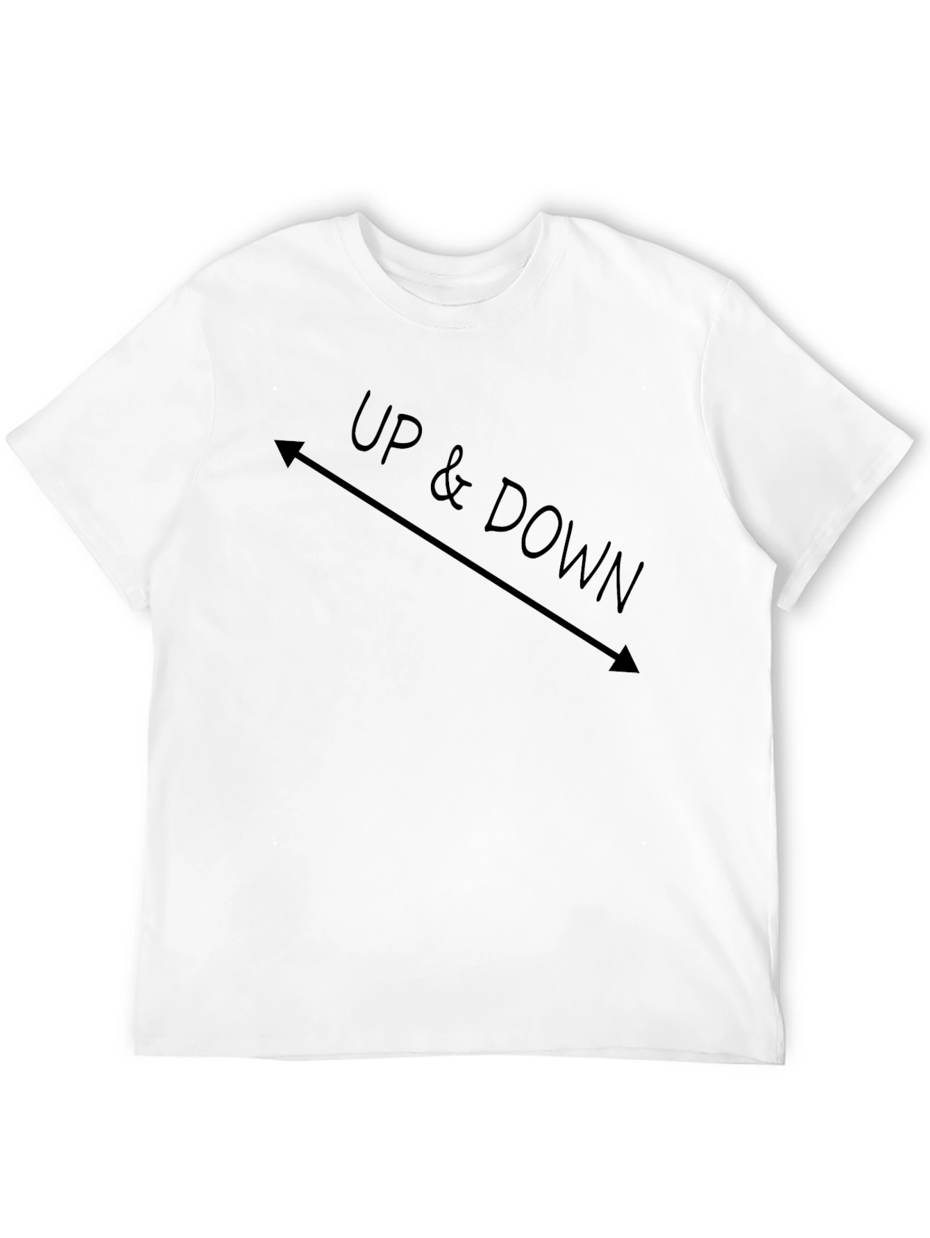 Up & Down Graphic Tee - Black Crew Neck