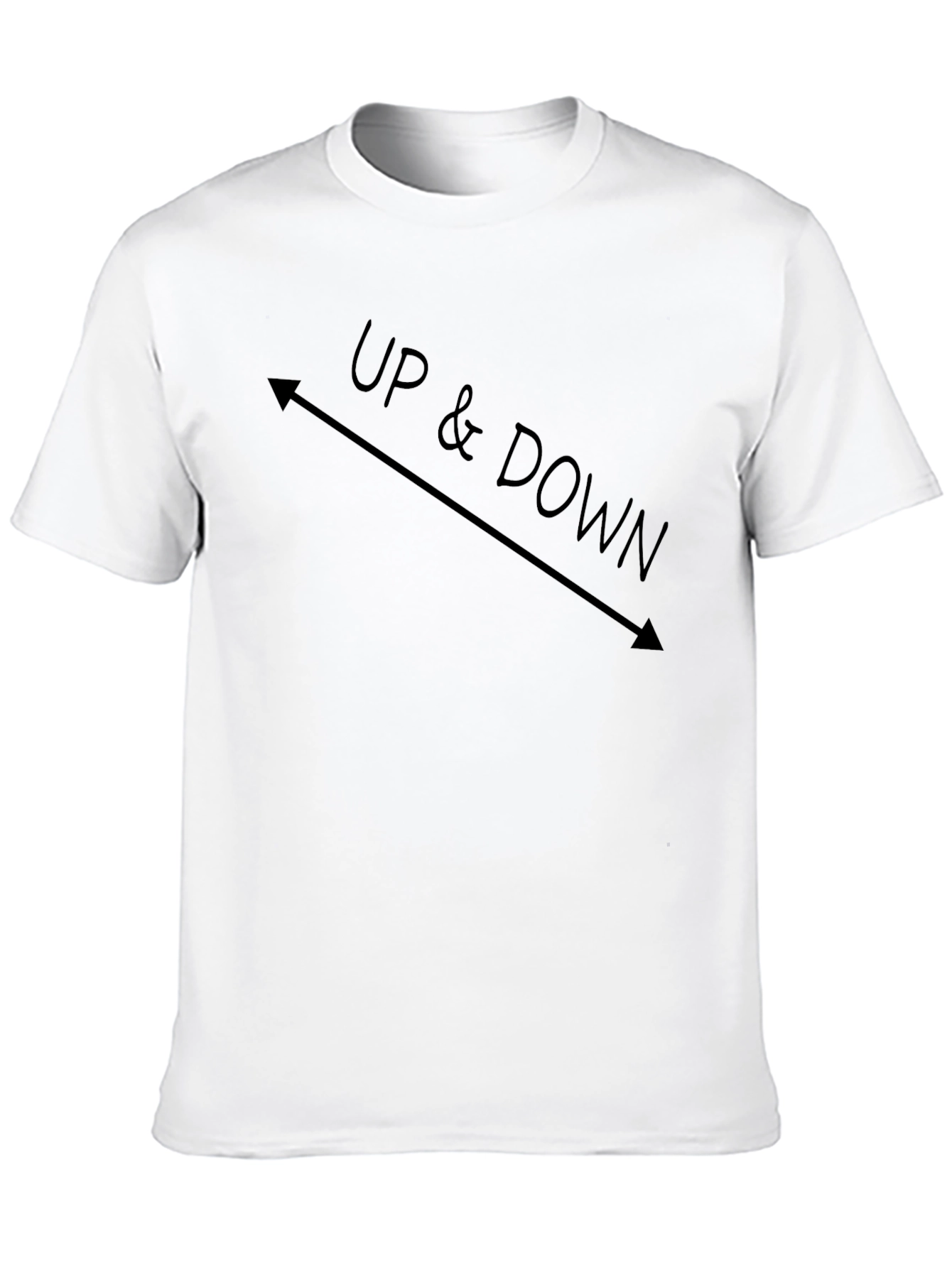 Up & Down Graphic Tee - Black Crew Neck