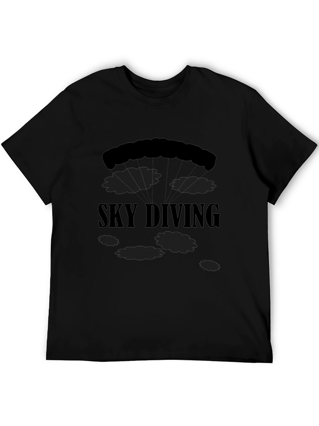 Sky Diving Black T-Shirt