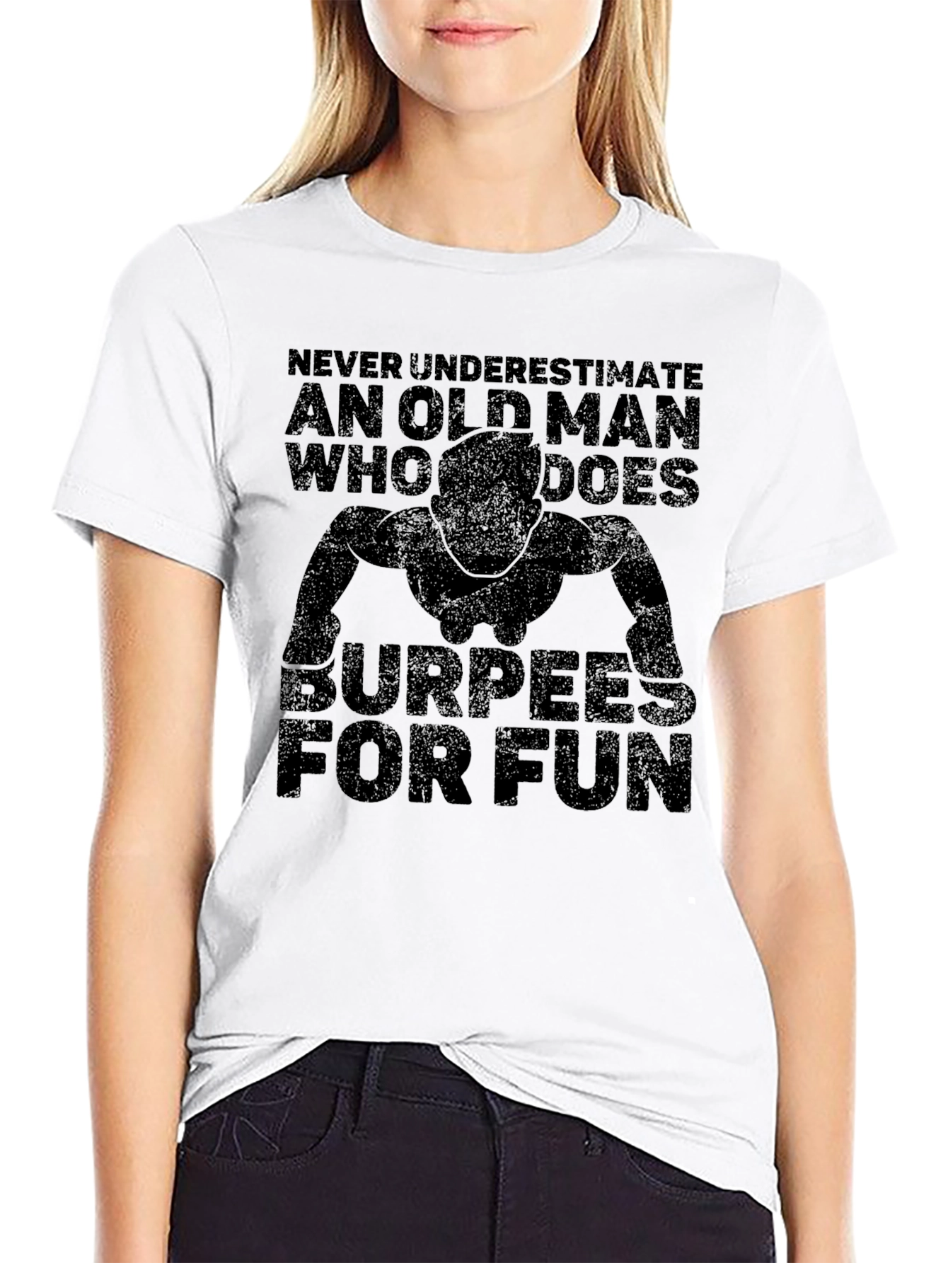 Funny Burpees Workout Shirt for Old Men