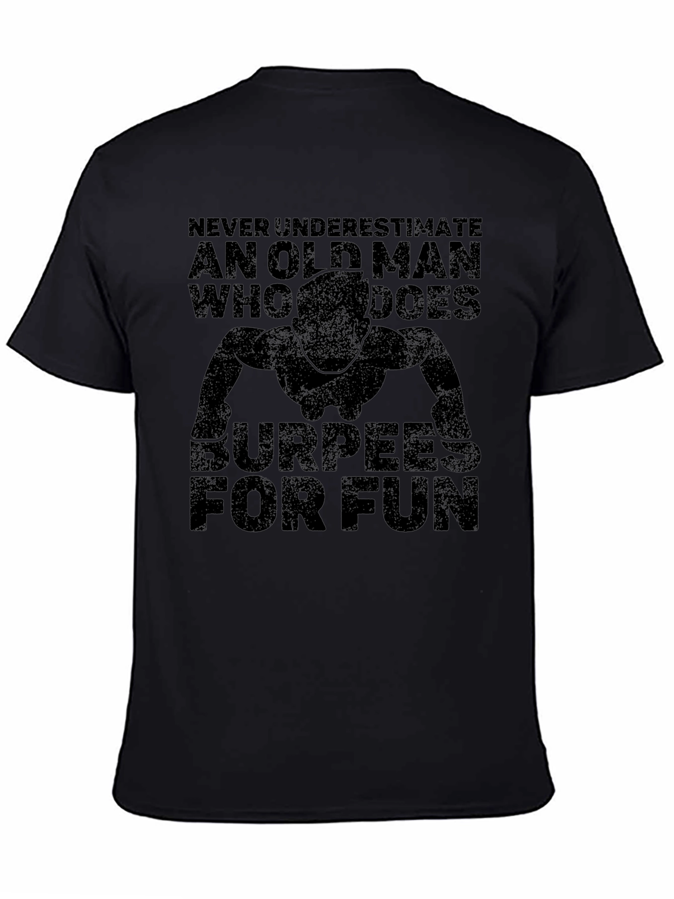Funny Burpees Workout Shirt for Old Men
