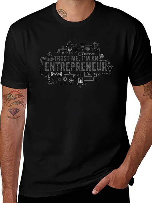 Entrepreneur Graphic T-Shirt - Black Crew Neck Tee
