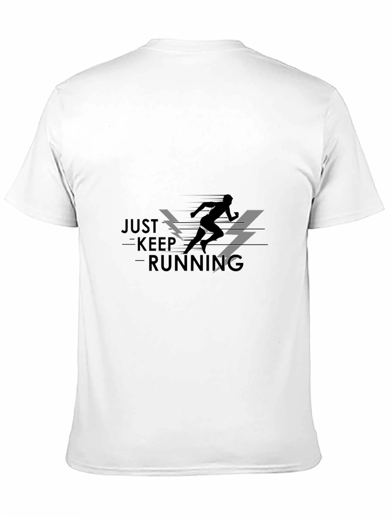 Just Keep Running Graphic Tee - Black