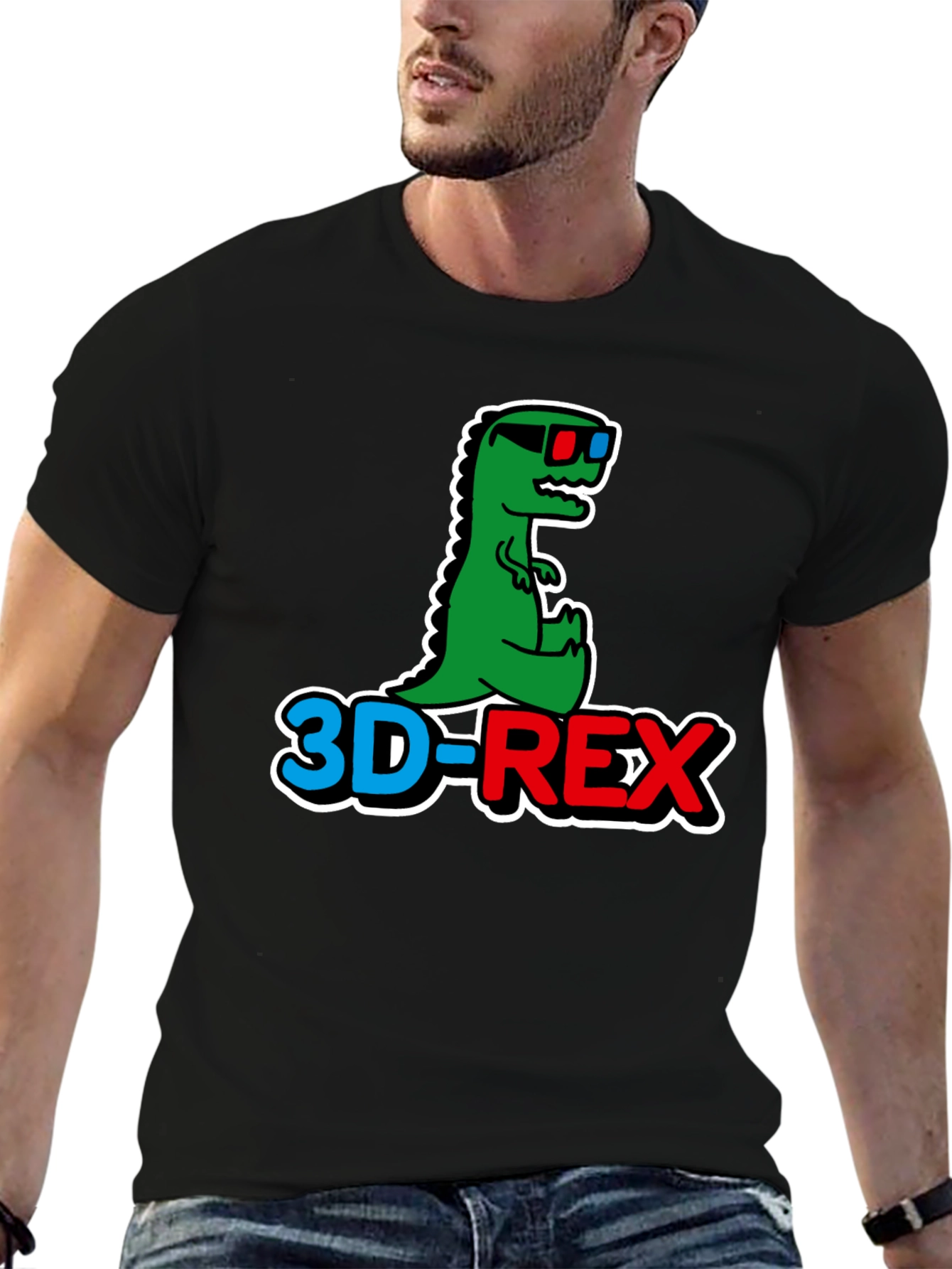 3D-REX Graphic T-Shirt - Trendy Dinosaur Tee