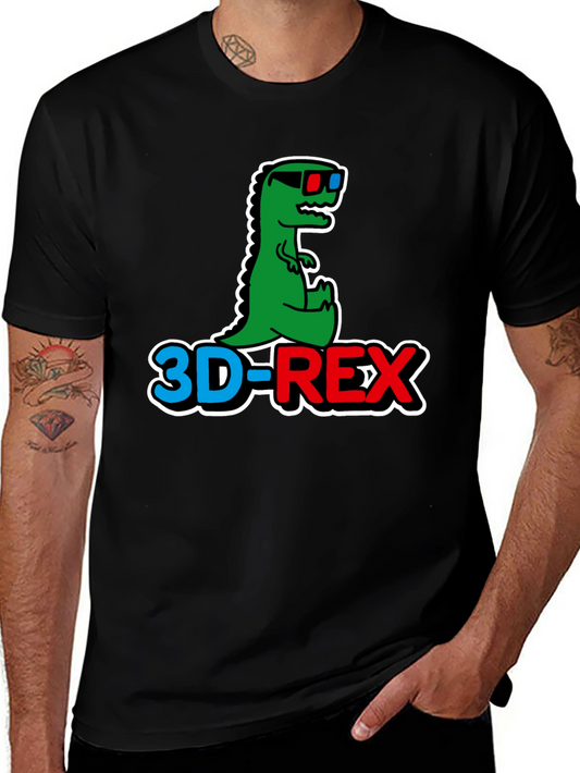 3D-REX Graphic T-Shirt - Trendy Dinosaur Tee