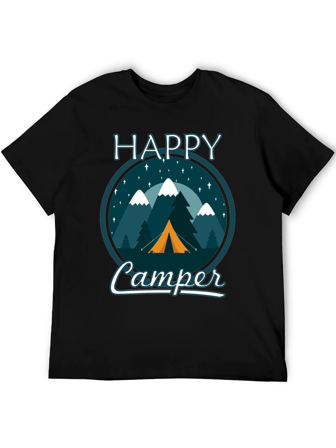 Happy Camper Graphic Tee - Outdoor Adventure Shirt