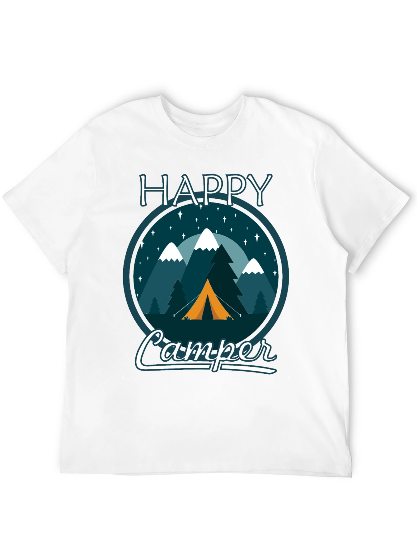 Happy Camper Graphic Tee - Outdoor Adventure Shirt