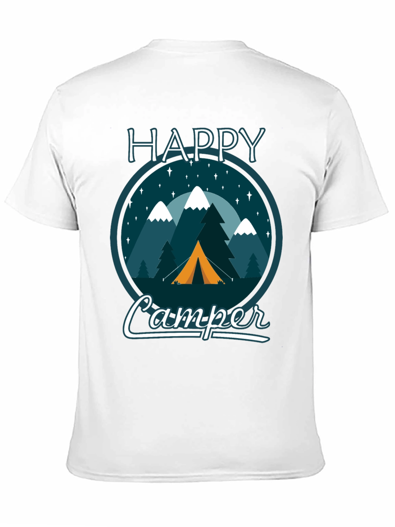 Happy Camper Graphic Tee - Outdoor Adventure Shirt