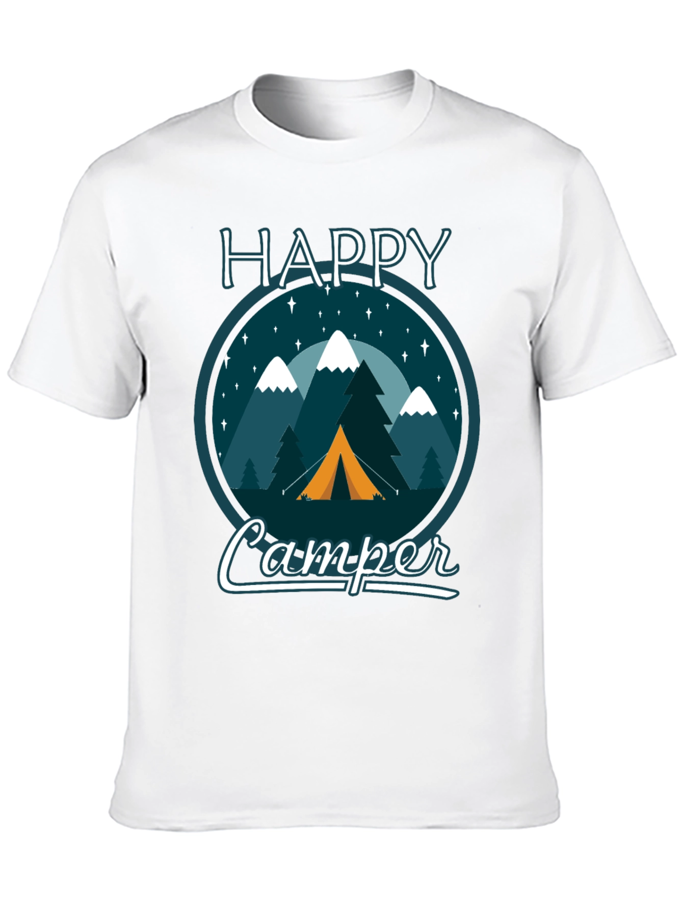 Happy Camper Graphic Tee - Outdoor Adventure Shirt