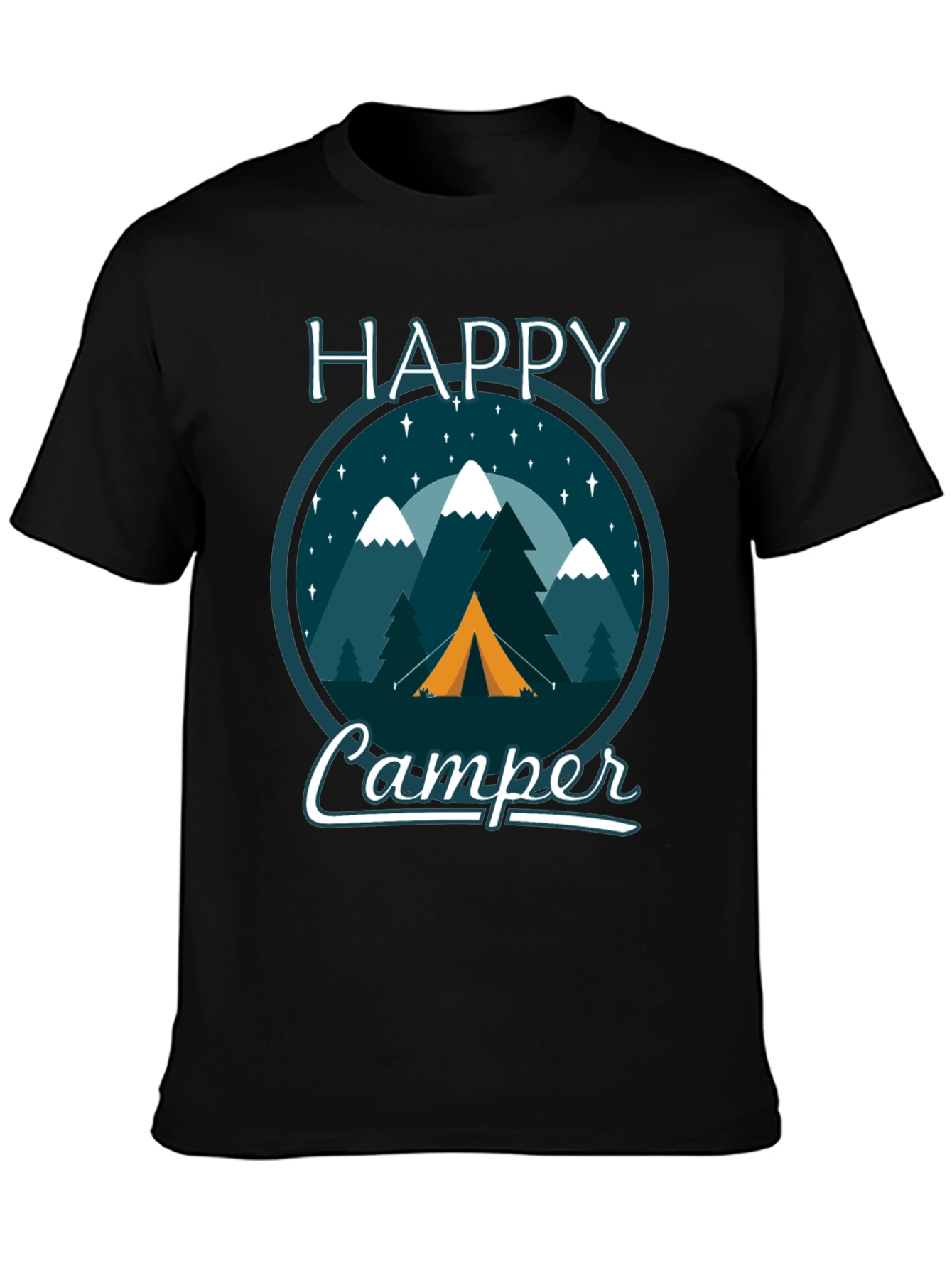 Happy Camper Graphic Tee - Outdoor Adventure Shirt