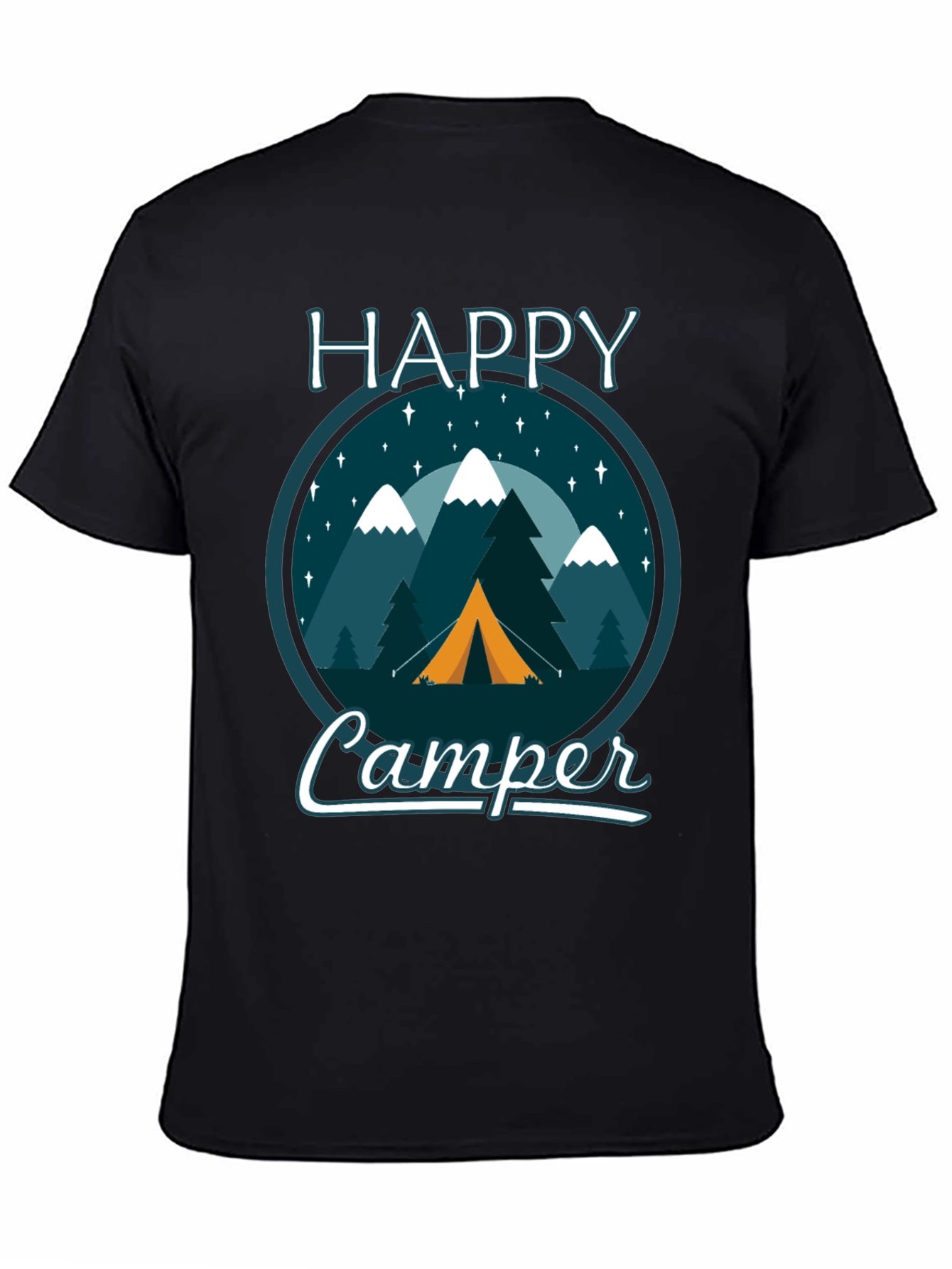 Happy Camper Graphic Tee - Outdoor Adventure Shirt