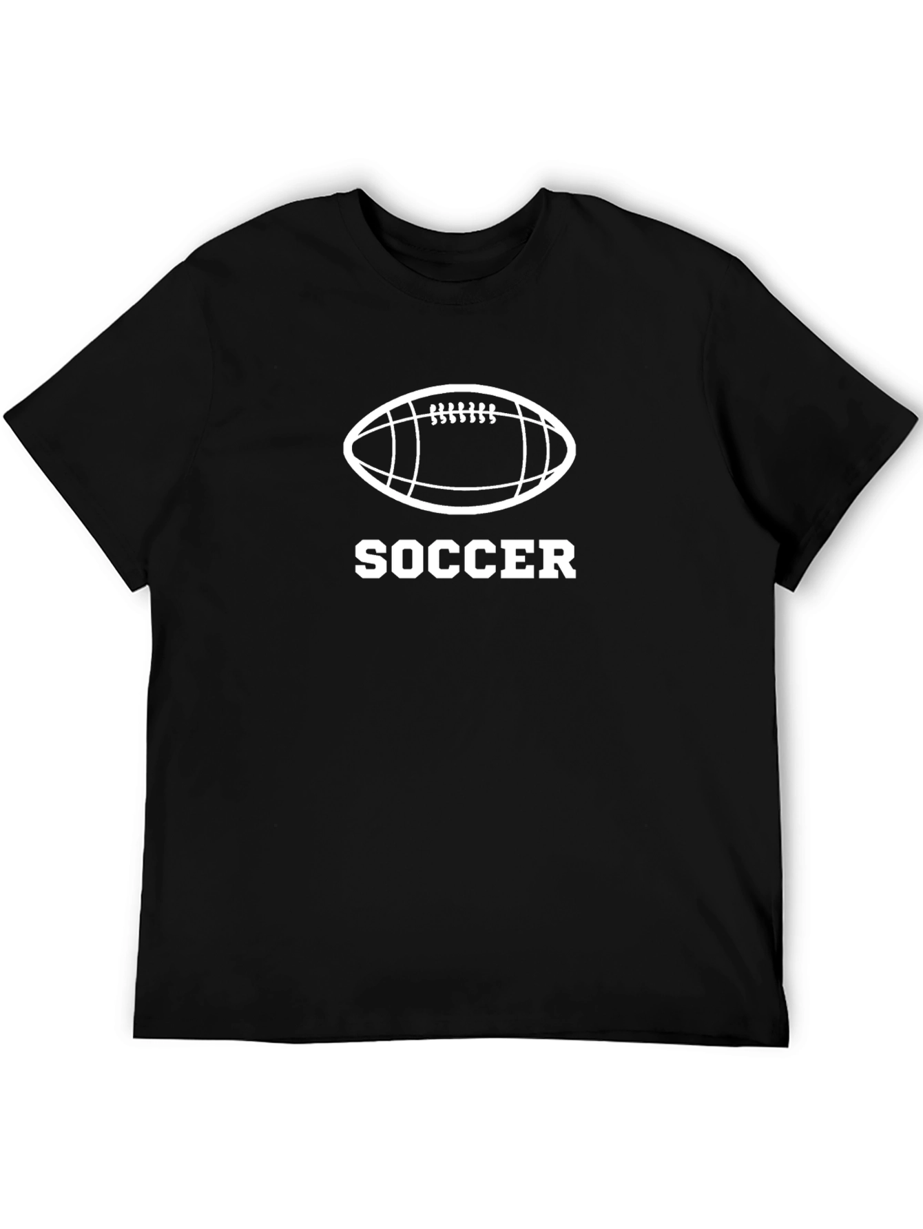 Soccer Football Graphic Tee - Black