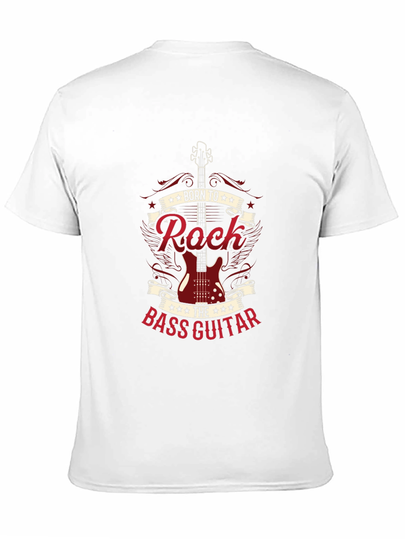 Born to Rock Bass Guitar Black T-Shirt