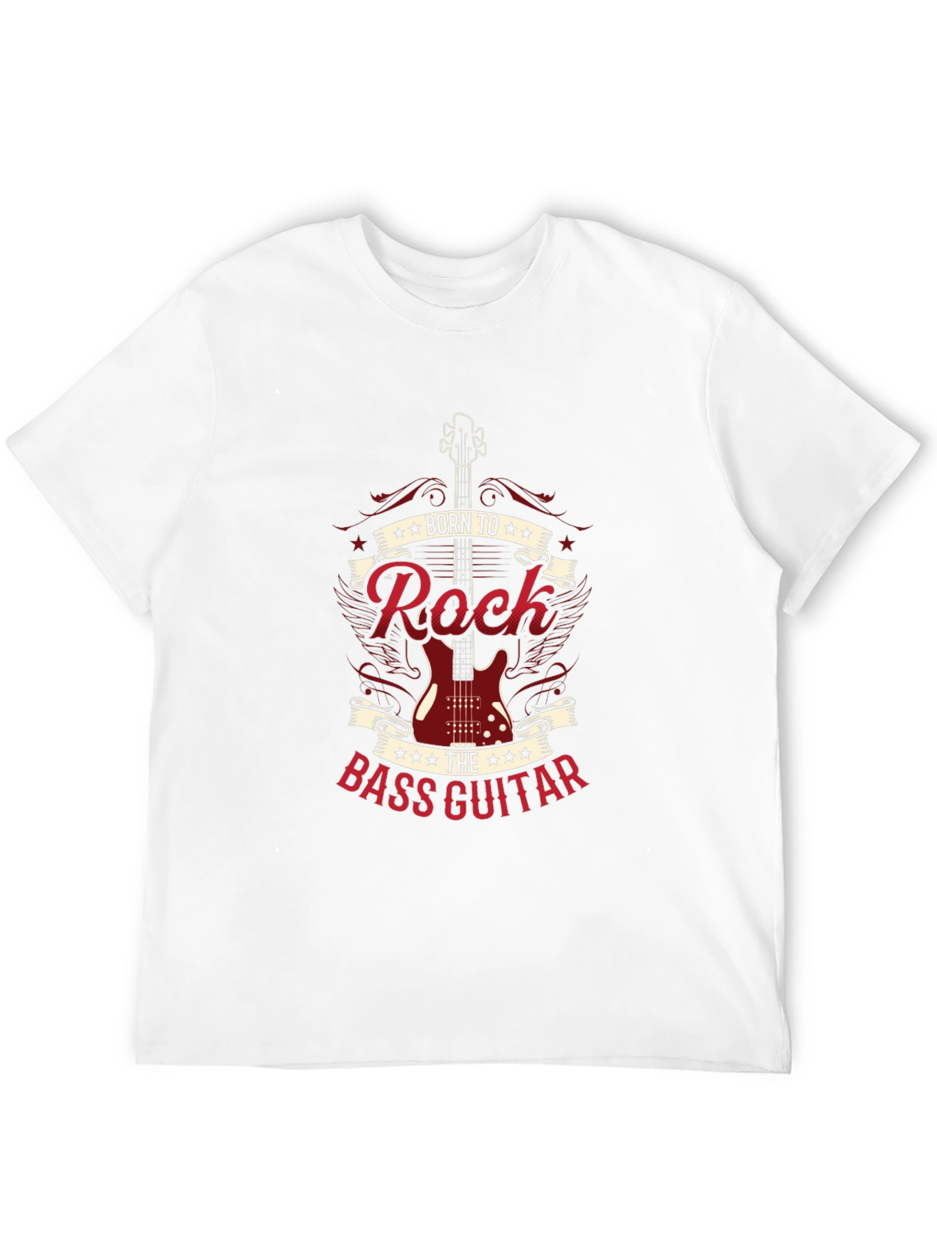 Born to Rock Bass Guitar Black T-Shirt