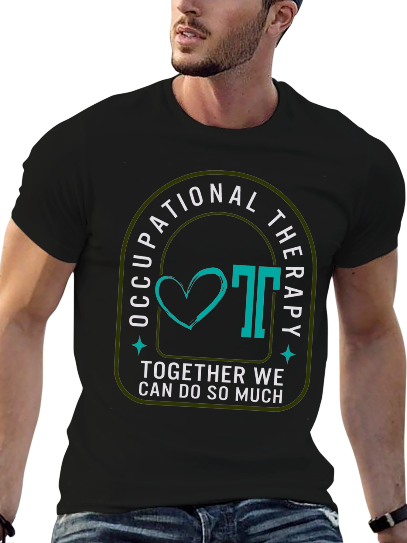 Occupational Therapy Graphic Tee - Teal Heart Design