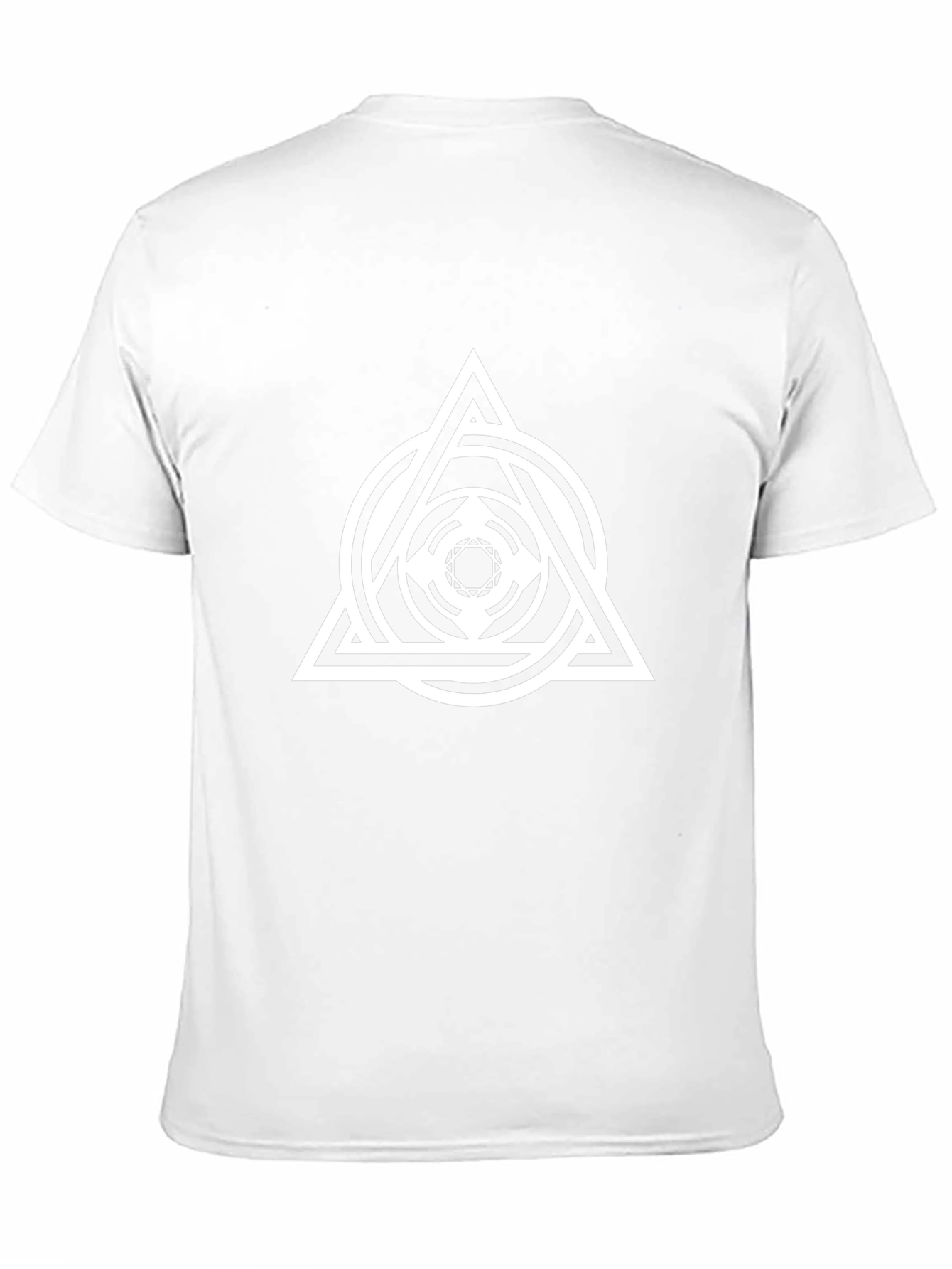 Geometric Triangle Graphic Black T-Shirt