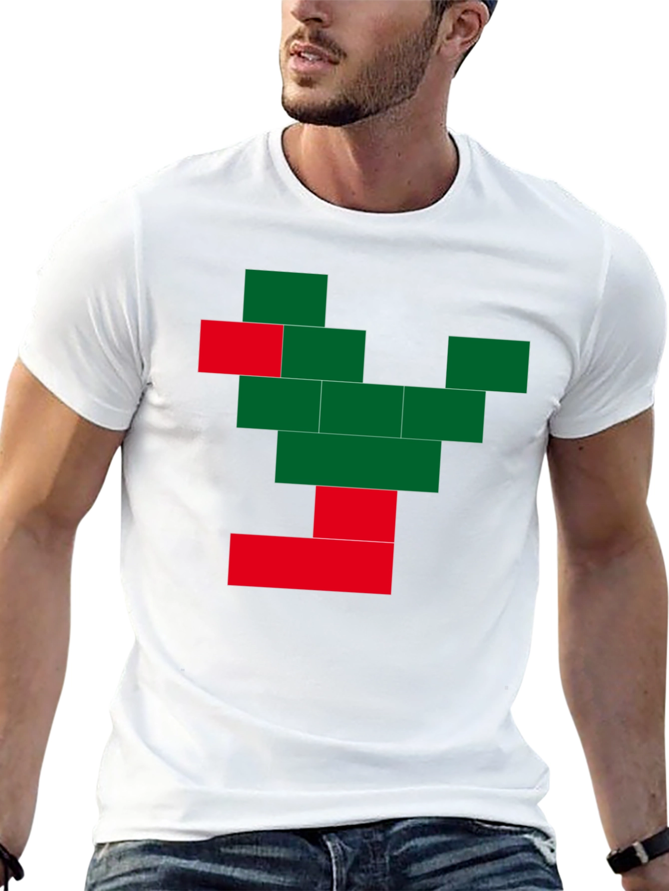 Pixel Tree Graphic Black T-Shirt