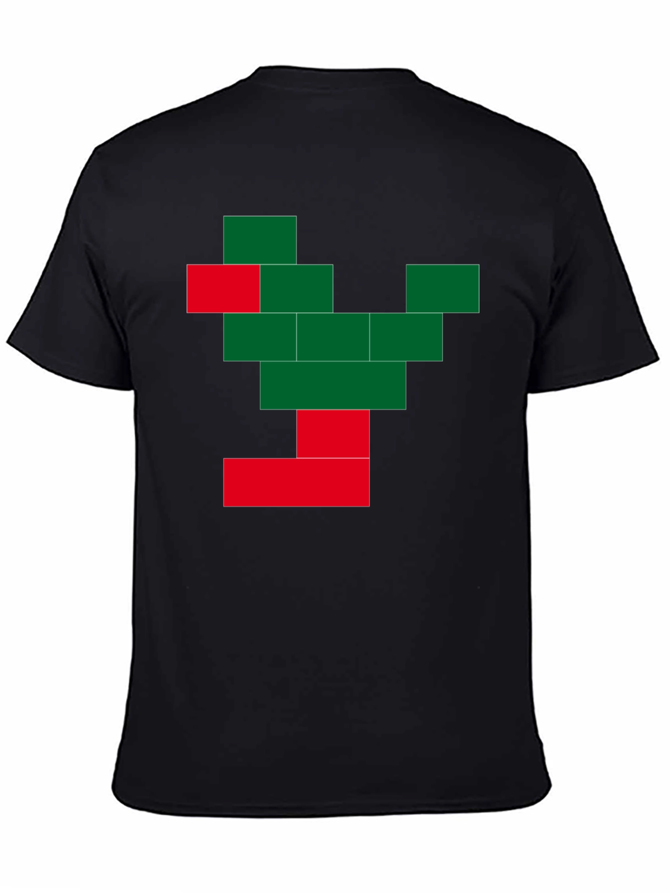 Pixel Tree Graphic Black T-Shirt