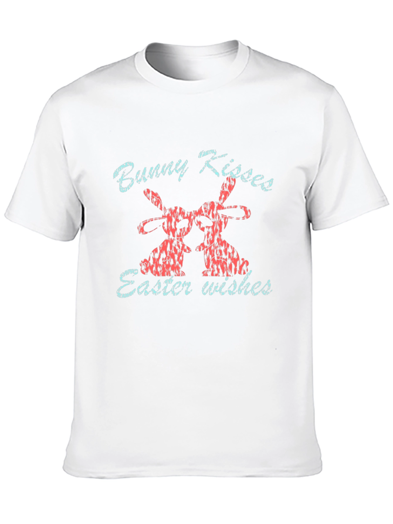 Bunny Kisses Easter Wishes Graphic T-Shirt