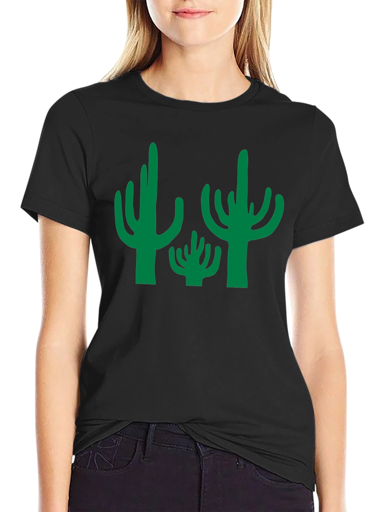 Cactus Graphic Tee - Desert Style Black T-Shirt