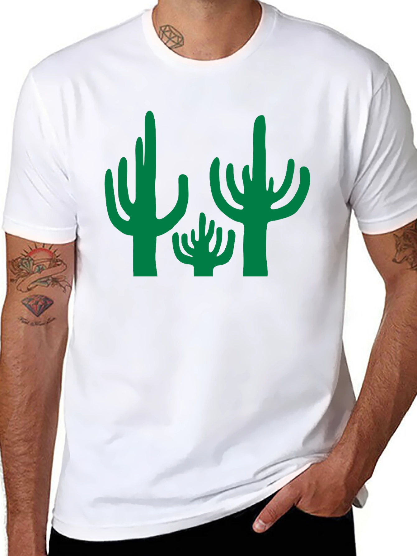 Cactus Graphic Tee - Desert Style Black T-Shirt