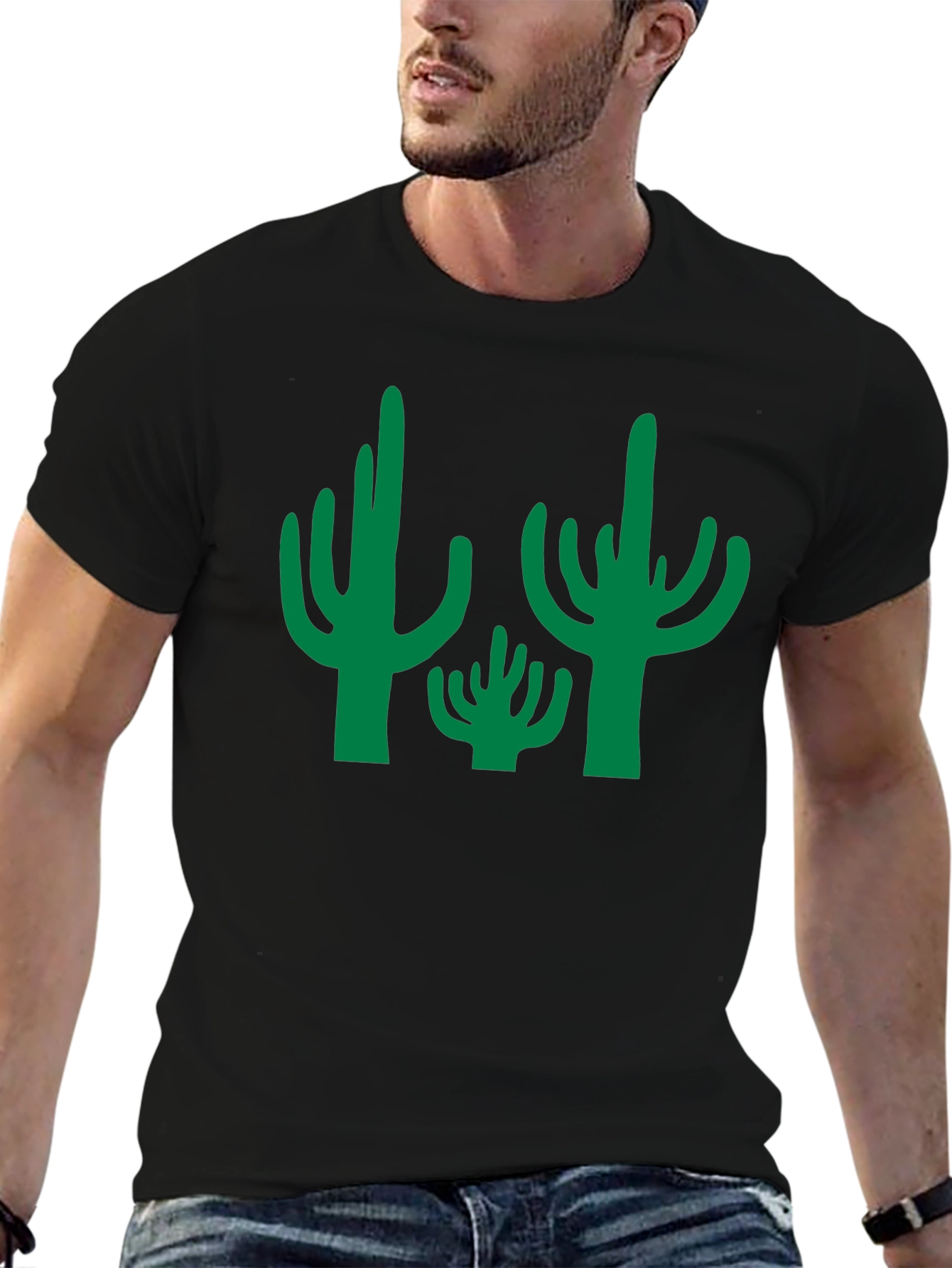 Cactus Graphic Tee - Desert Style Black T-Shirt