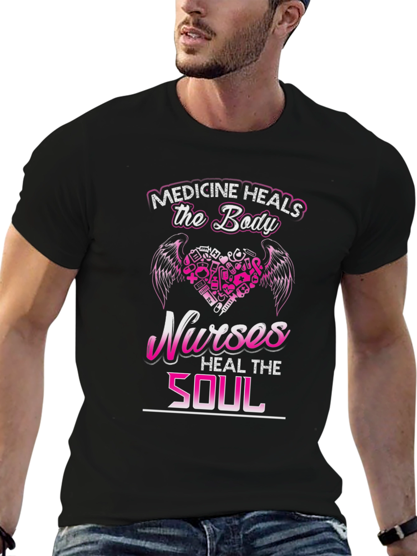 Nurses Heal the Soul Graphic T-Shirt