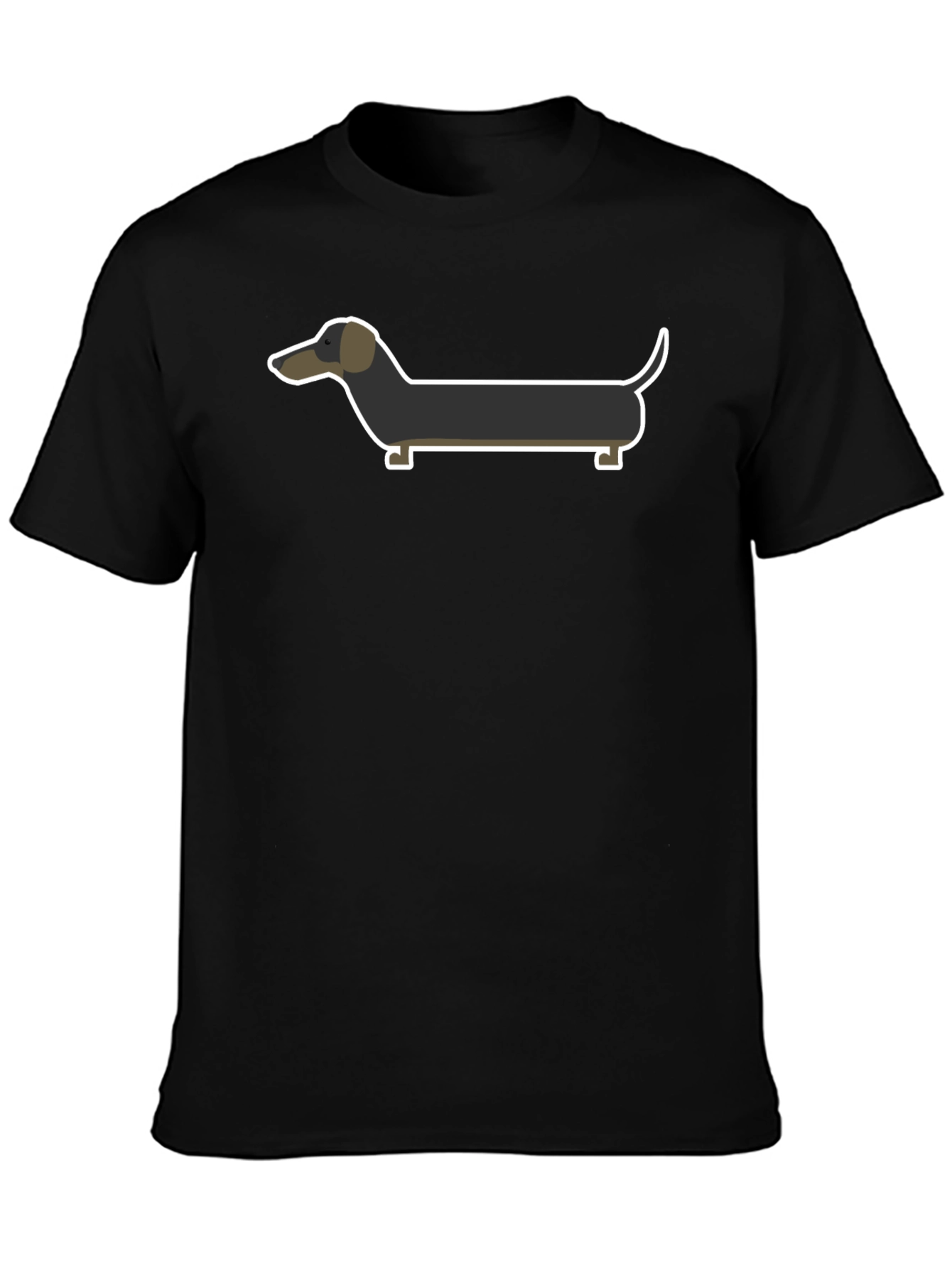 Dachshund Graphic Tee - Unisex Soft Cotton Black T-Shirt